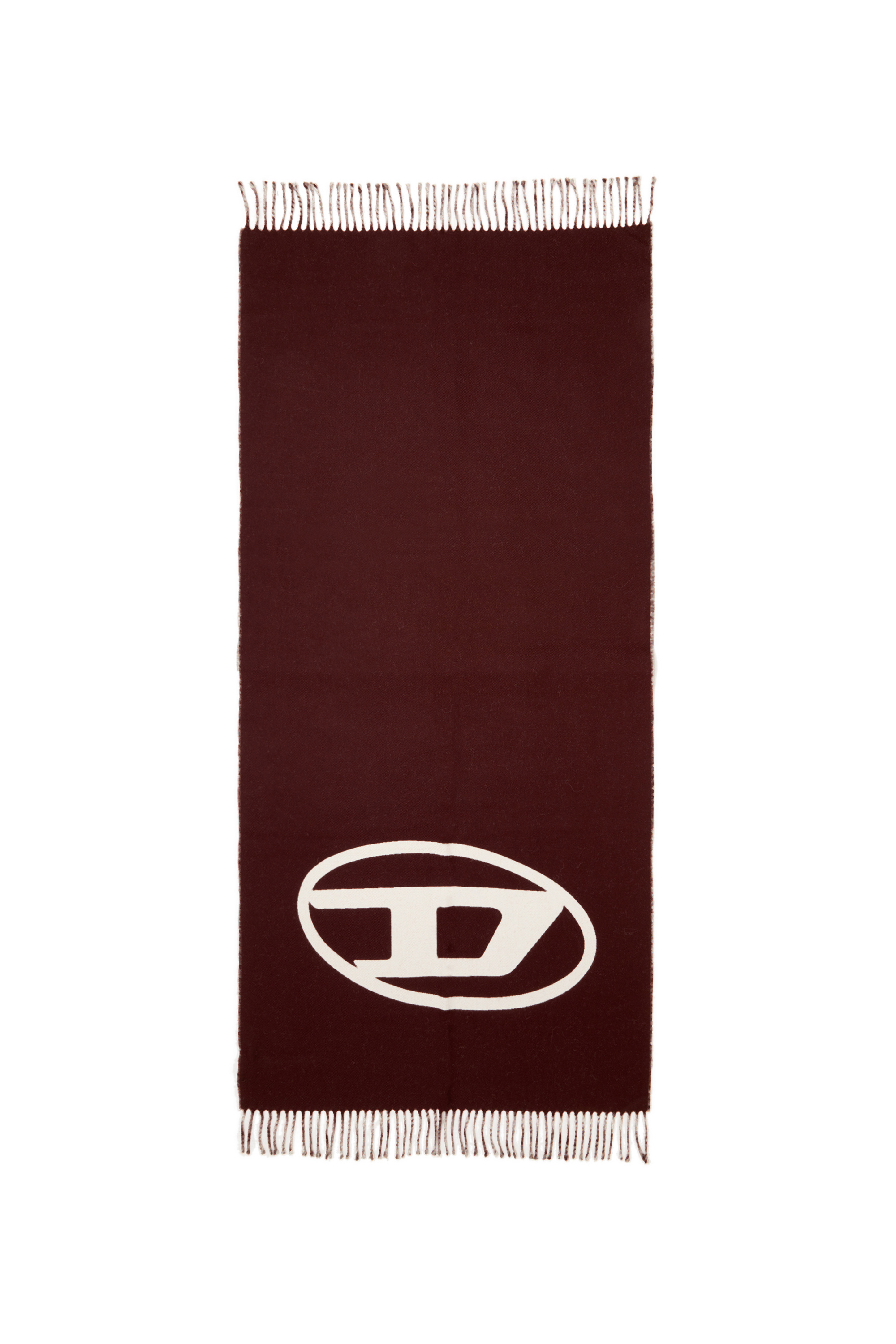 Diesel - S-TEVIE, Écharpe réversible en laine bicolore Homme in Rouge - 2