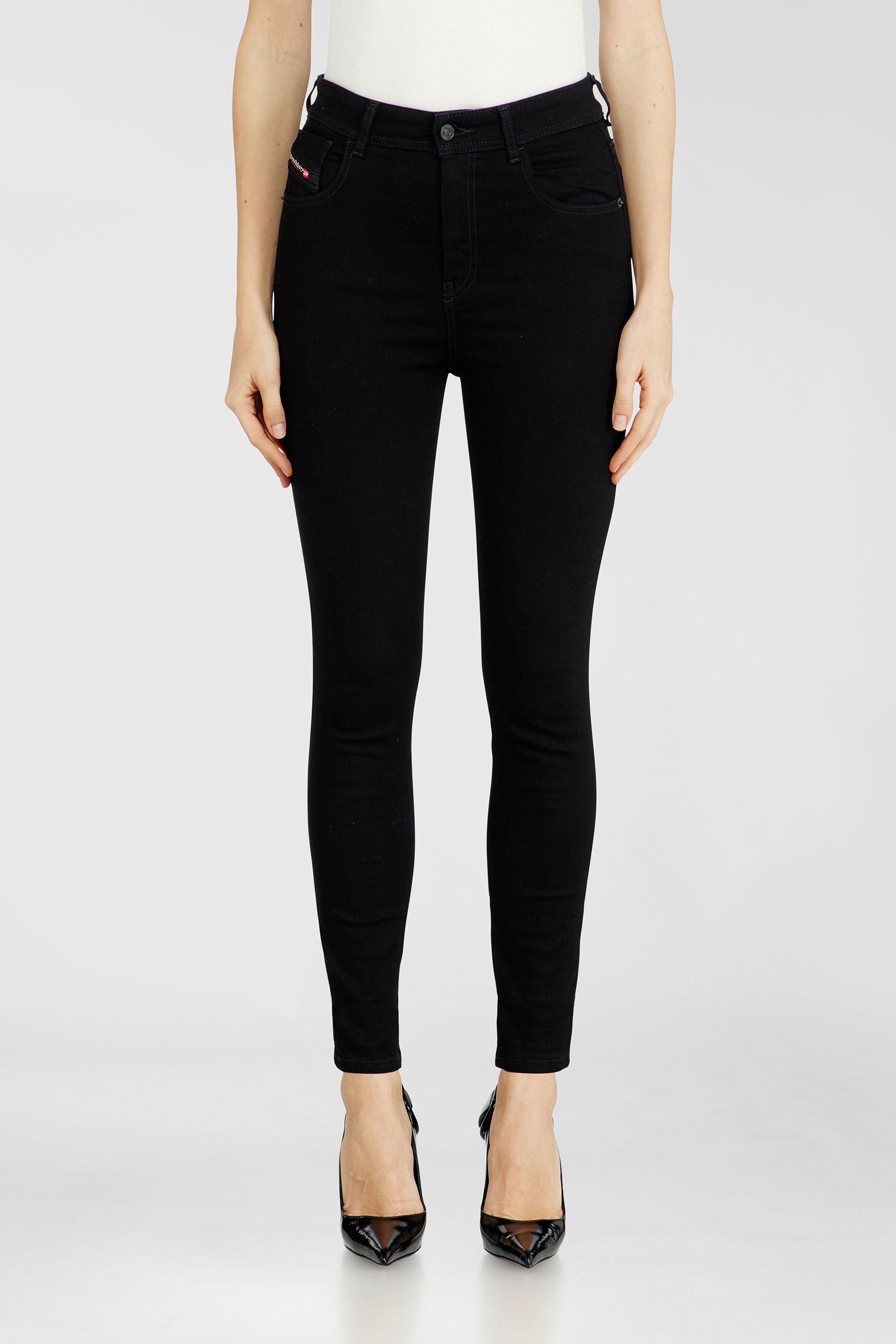 Diesel - Woman's Skinny Jeans 1984 Slandy-High 069EF, Black/Dark grey - 1