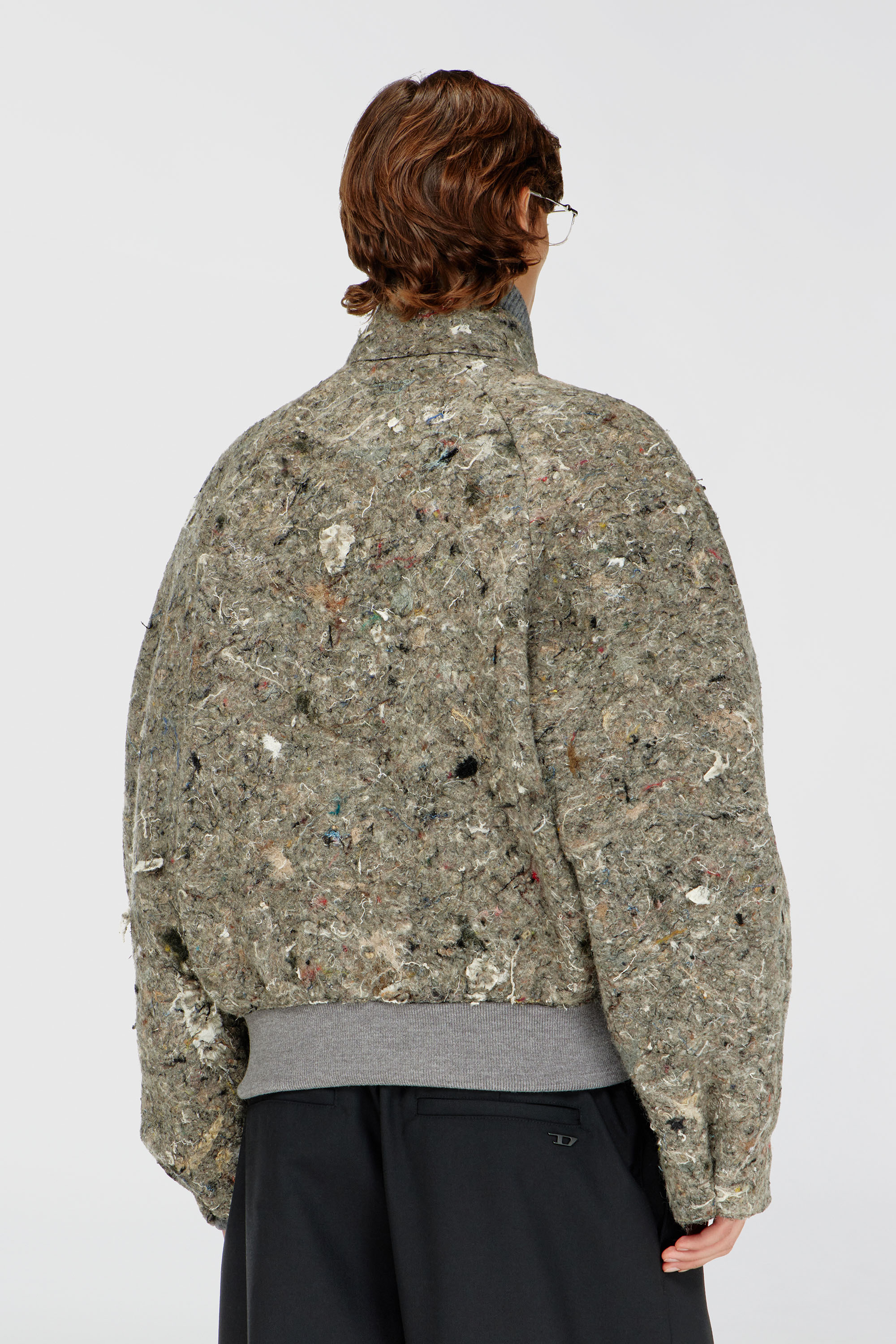Diesel - J-DISTEM, Veste en feutre upcycl&eacute; Homme in Gris - 4