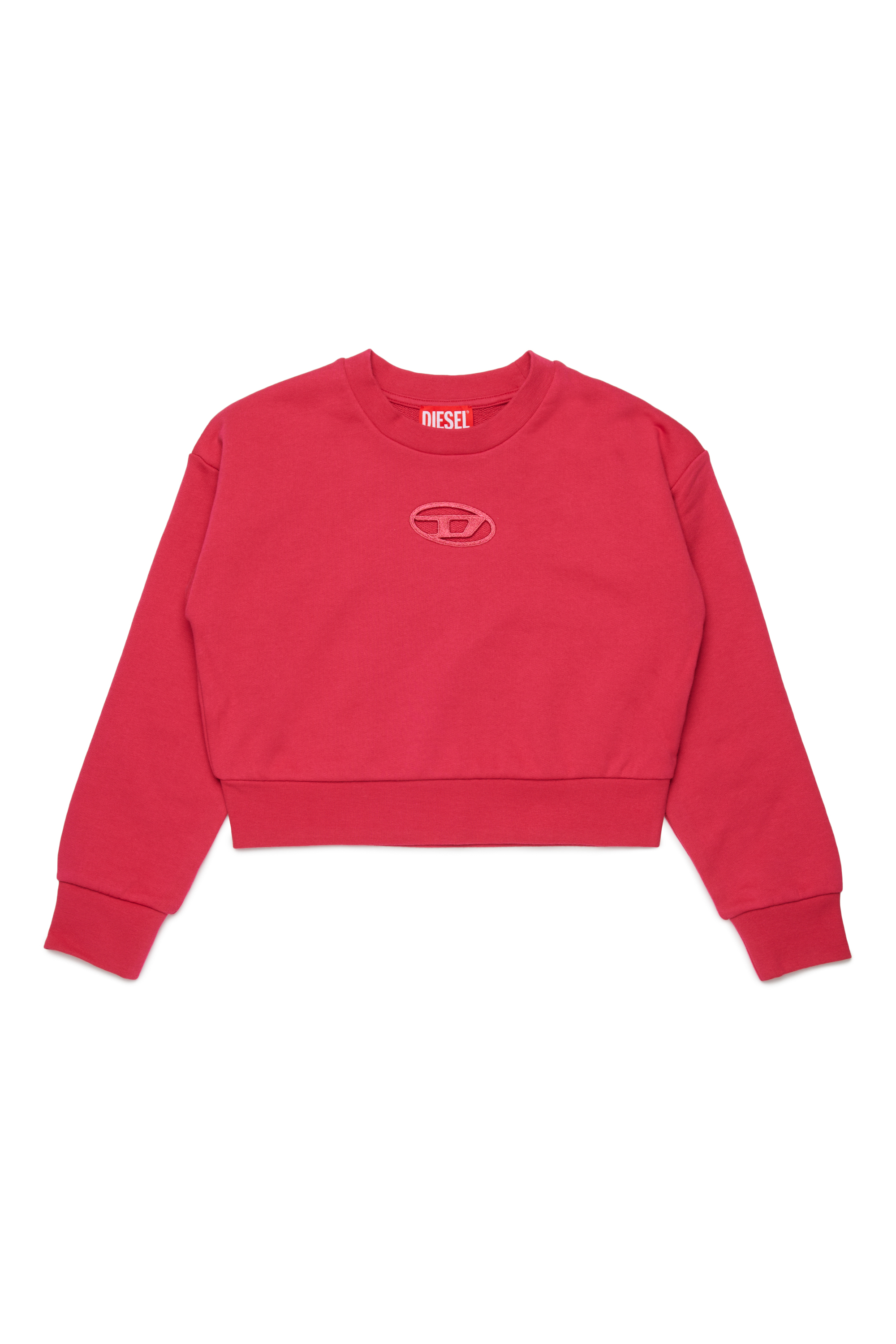 Diesel - STRASLIUM, Sweat-shirt avec cut-out Oval D Femme in Rose - 1