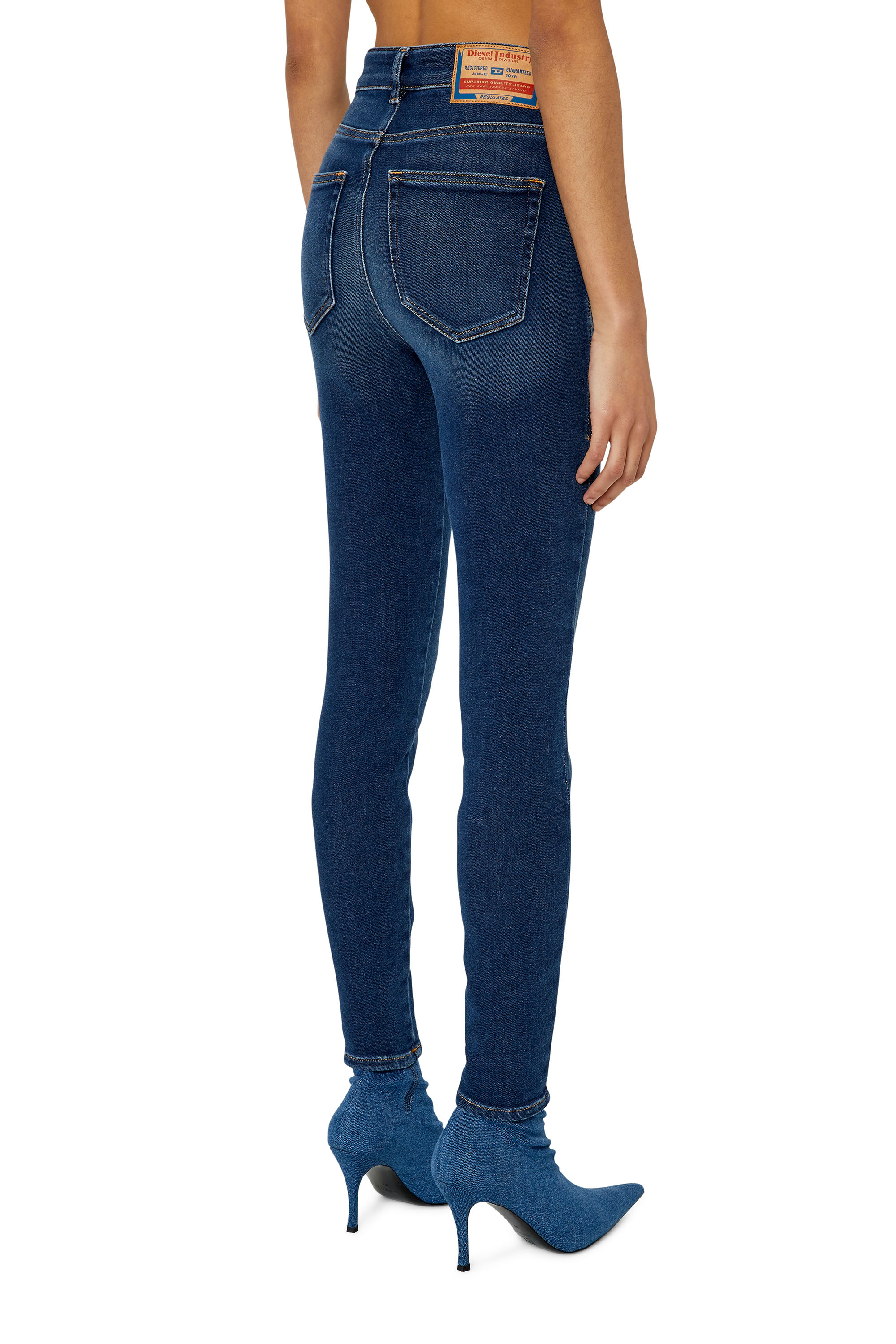 Diesel - 1984 Slandy high 09E97 Super skinny Jeans, Dark Blue - Image 2