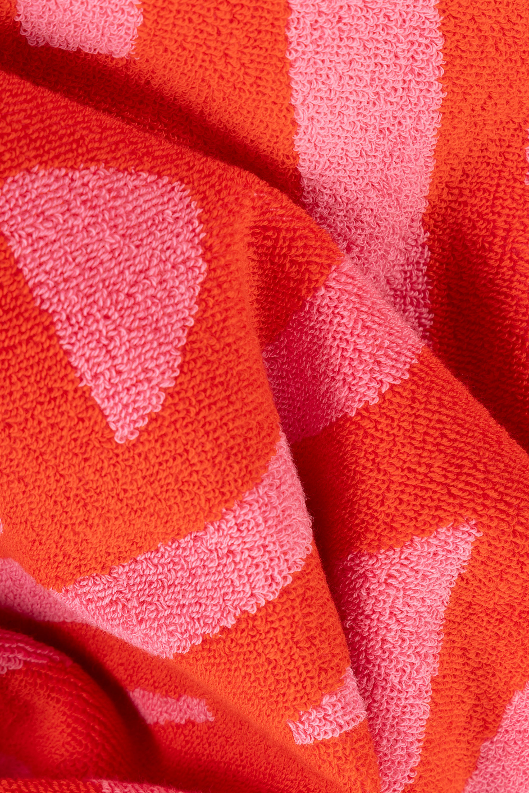 Diesel - 1018163  STRIPES PINK/RED TOWEL, Serviette &eacute;ponge 100x180 cm Mixte in Rouge - 4