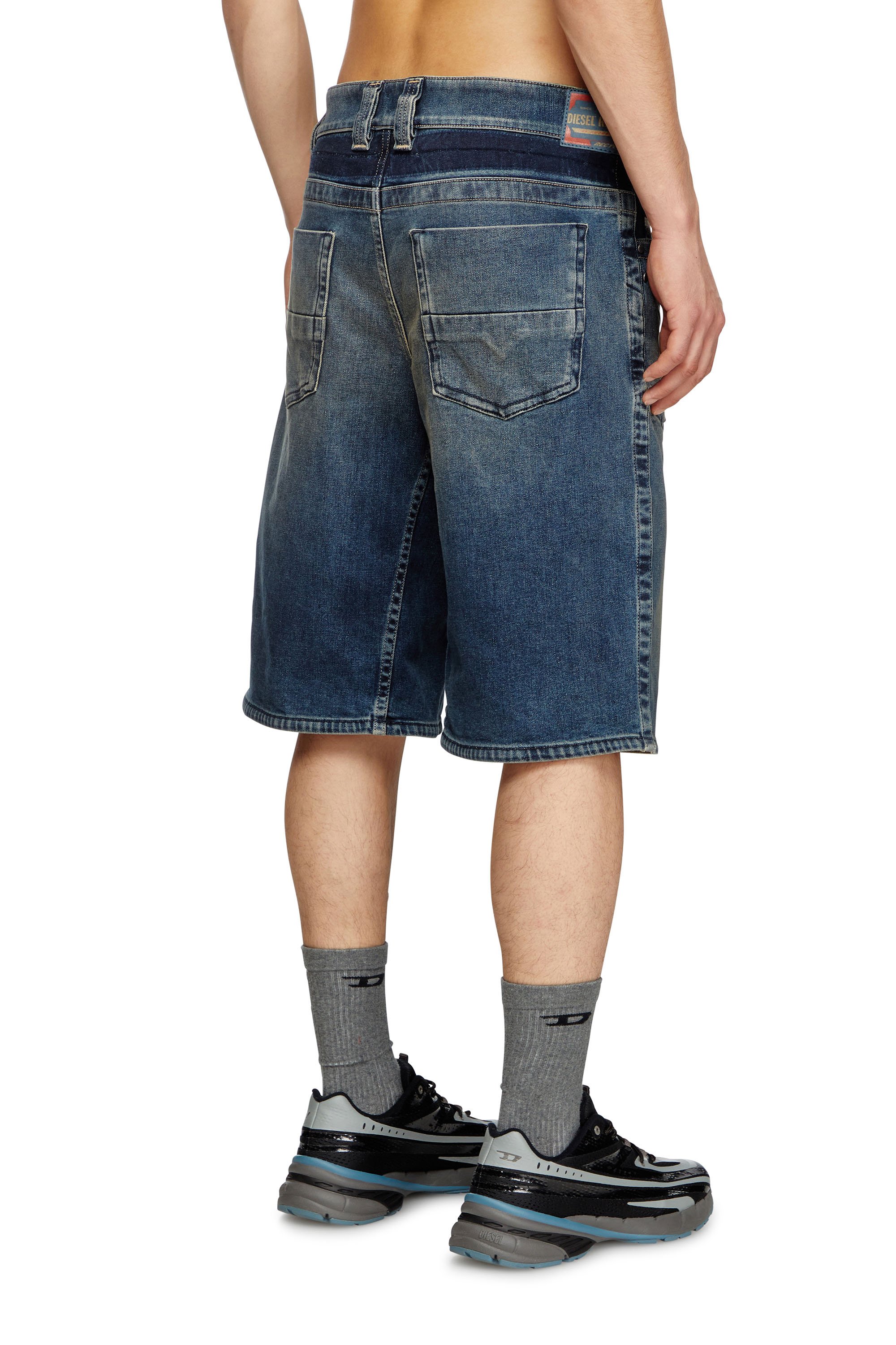 Diesel - D-MACRO-RE SHORT, Bermuda en denim Rehab Homme in Bleu - 4