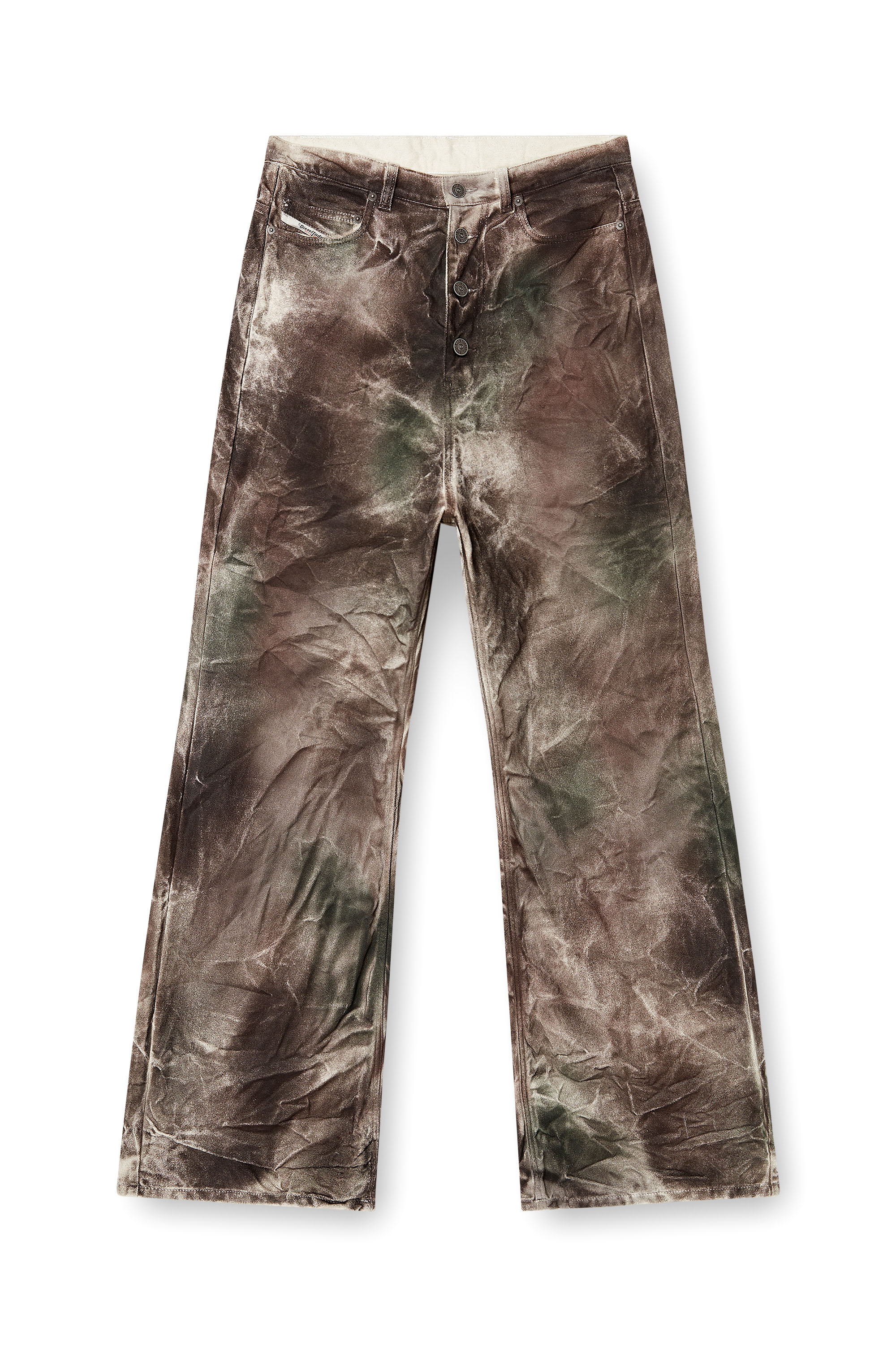 Diesel - P-THUG-PANT, Pantalon en toile camouflage froissée Mixte in Polychrome - 3