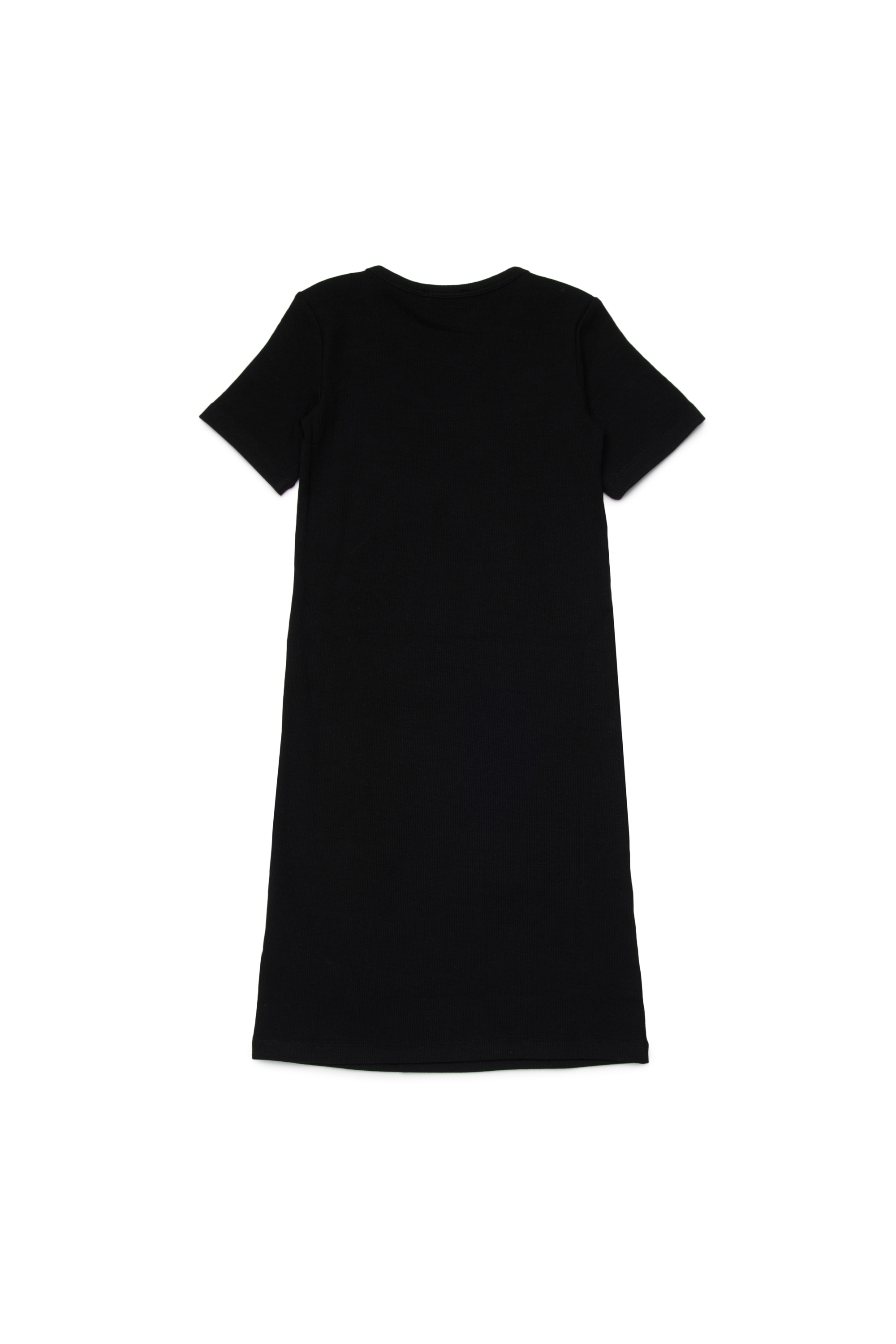 Diesel - DPACI, Robe en coton &agrave; manches courtes de longueur midi Femme in Noir - 2