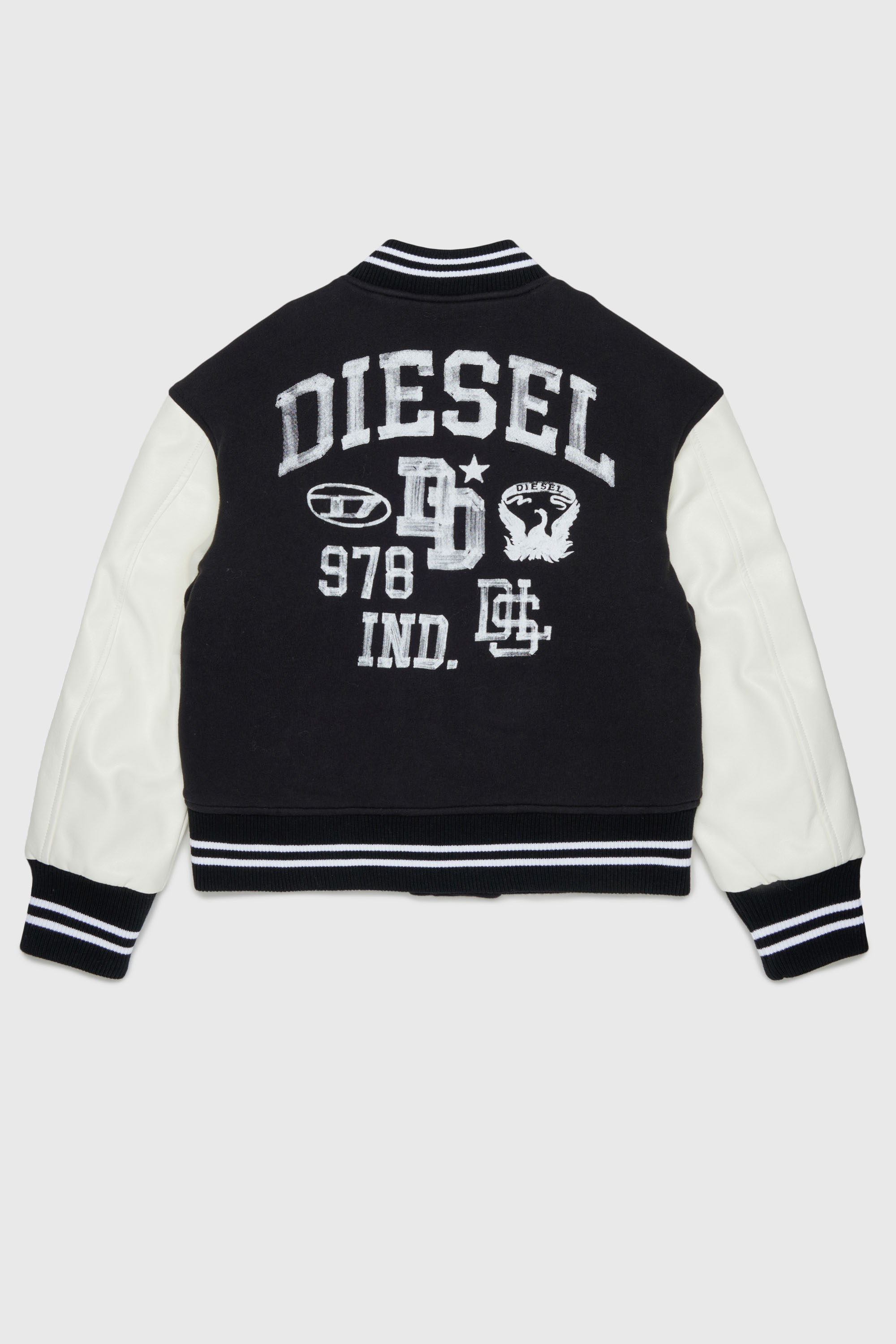 Diesel - JBAND, Blouson varsity color block Homme in Noir - 2