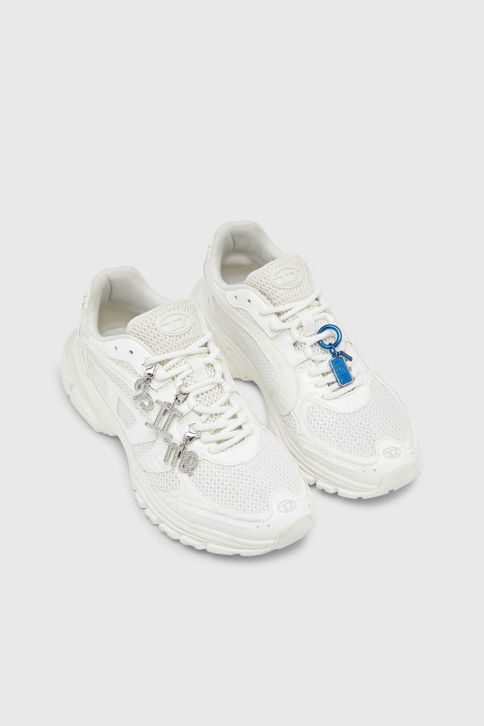 Diesel - S-PRO-V-DENSE LOW, S-Pro-V-Dense-Sneakers en mesh avec logo Oval D Homme in Blanc - 7