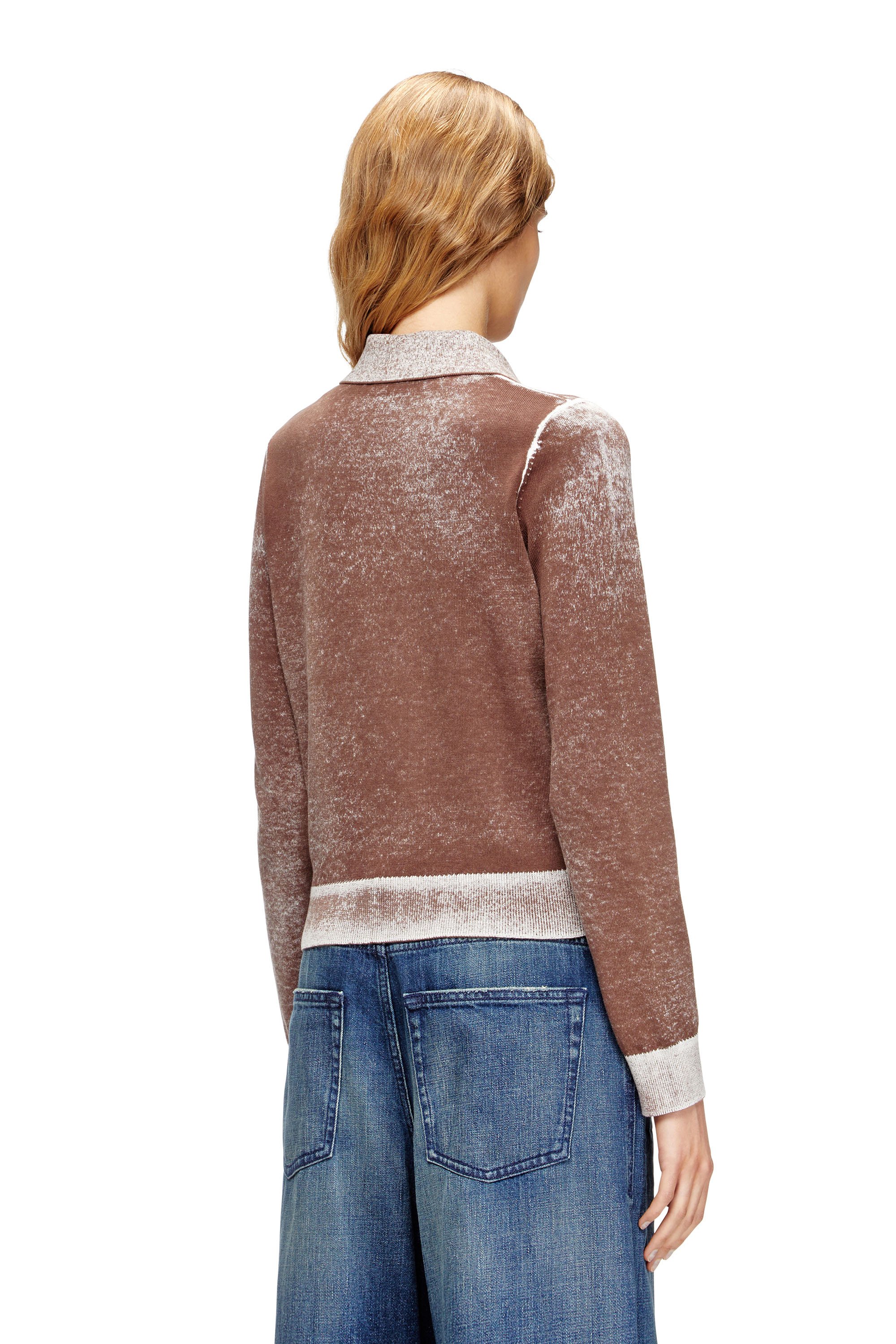 Diesel - M-LOREN, Cardigan with faded reverse print Femme in ToBeDefined - 4