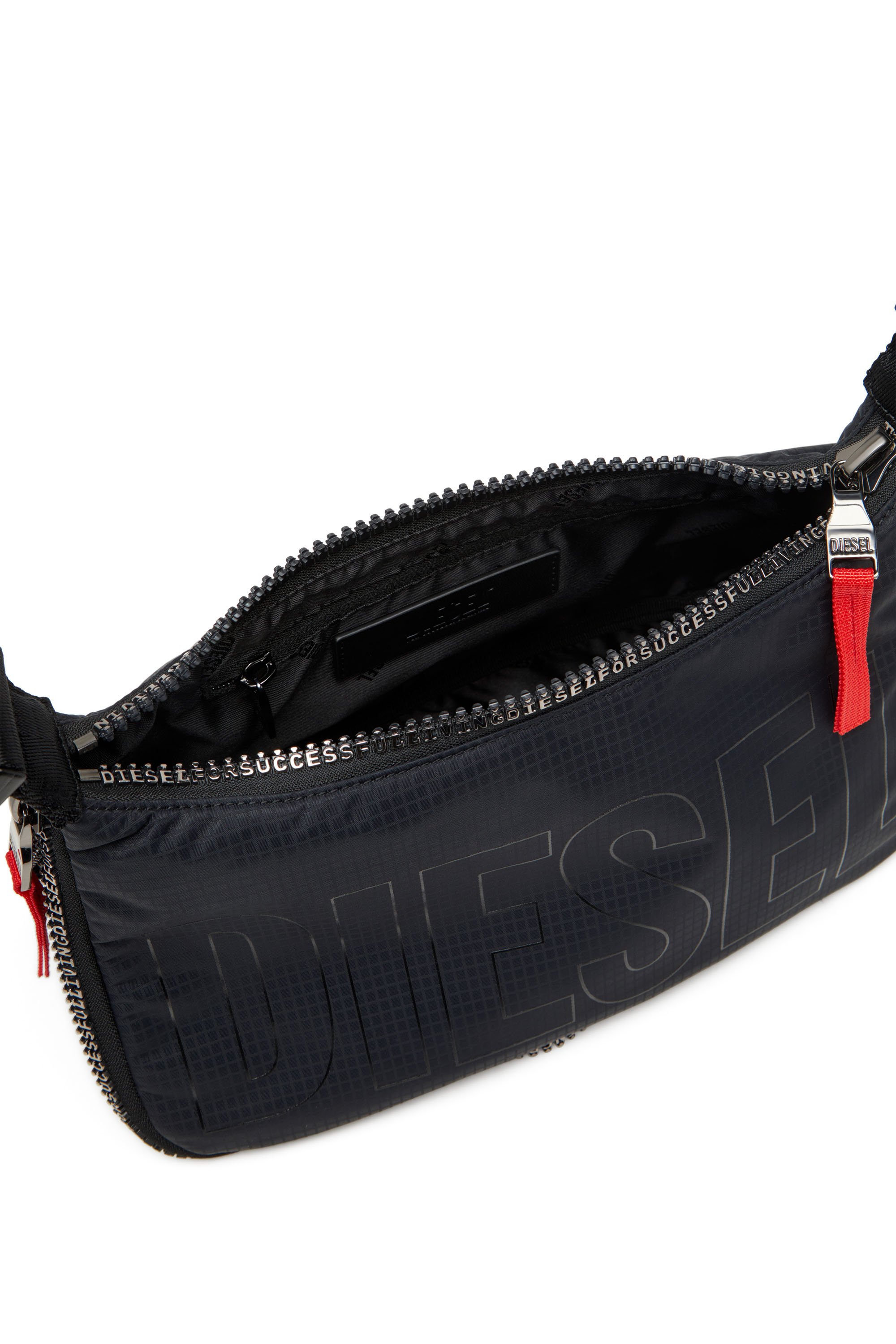 Diesel - ZIP-D CROSSBODY BAG X, Zip-D X-Sac à bandoulière utility extensible Mixte in Noir - 4