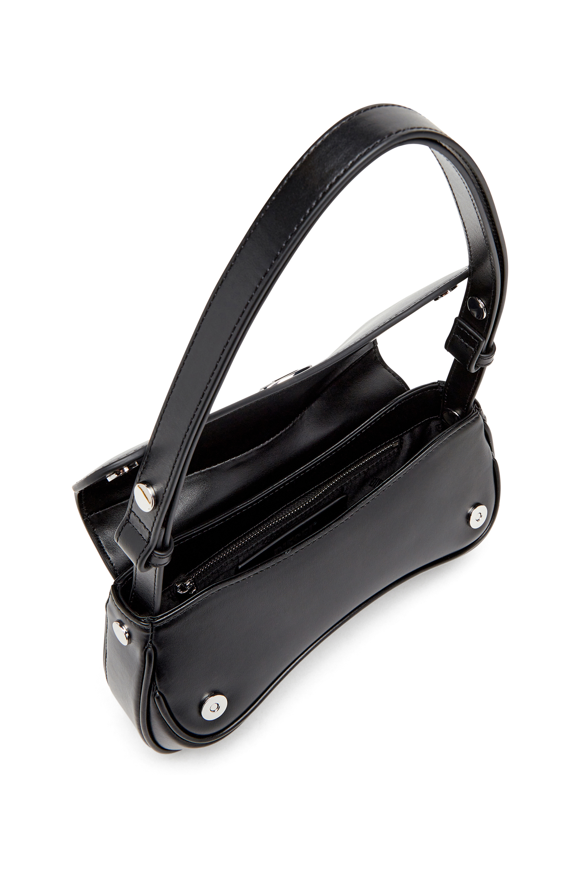 Diesel - PLAY CLUTCH, Sac à bandoulière en cuir semi-brillant Femme in Noir - 4