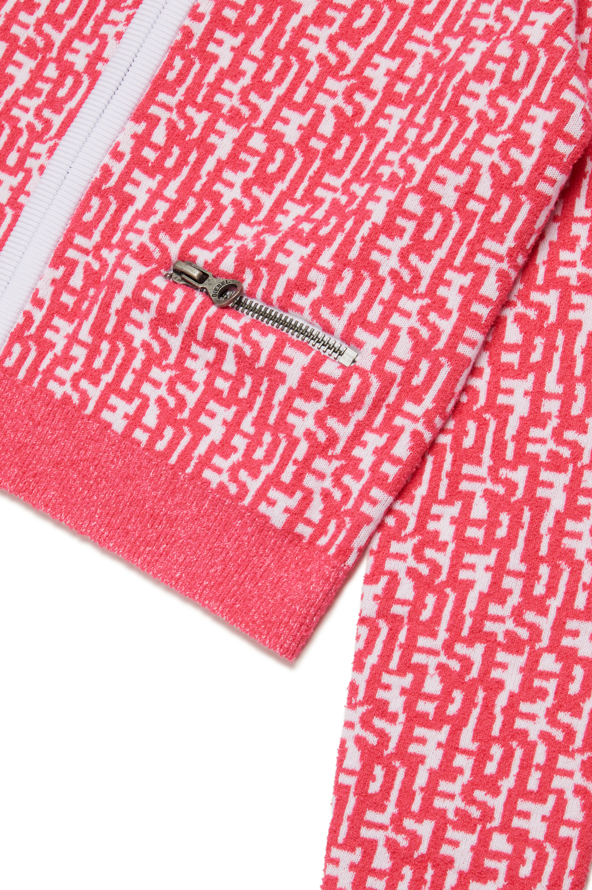 Diesel - KALLORCA, Cardigan en jacquard Monogram Femme in Rose - 4