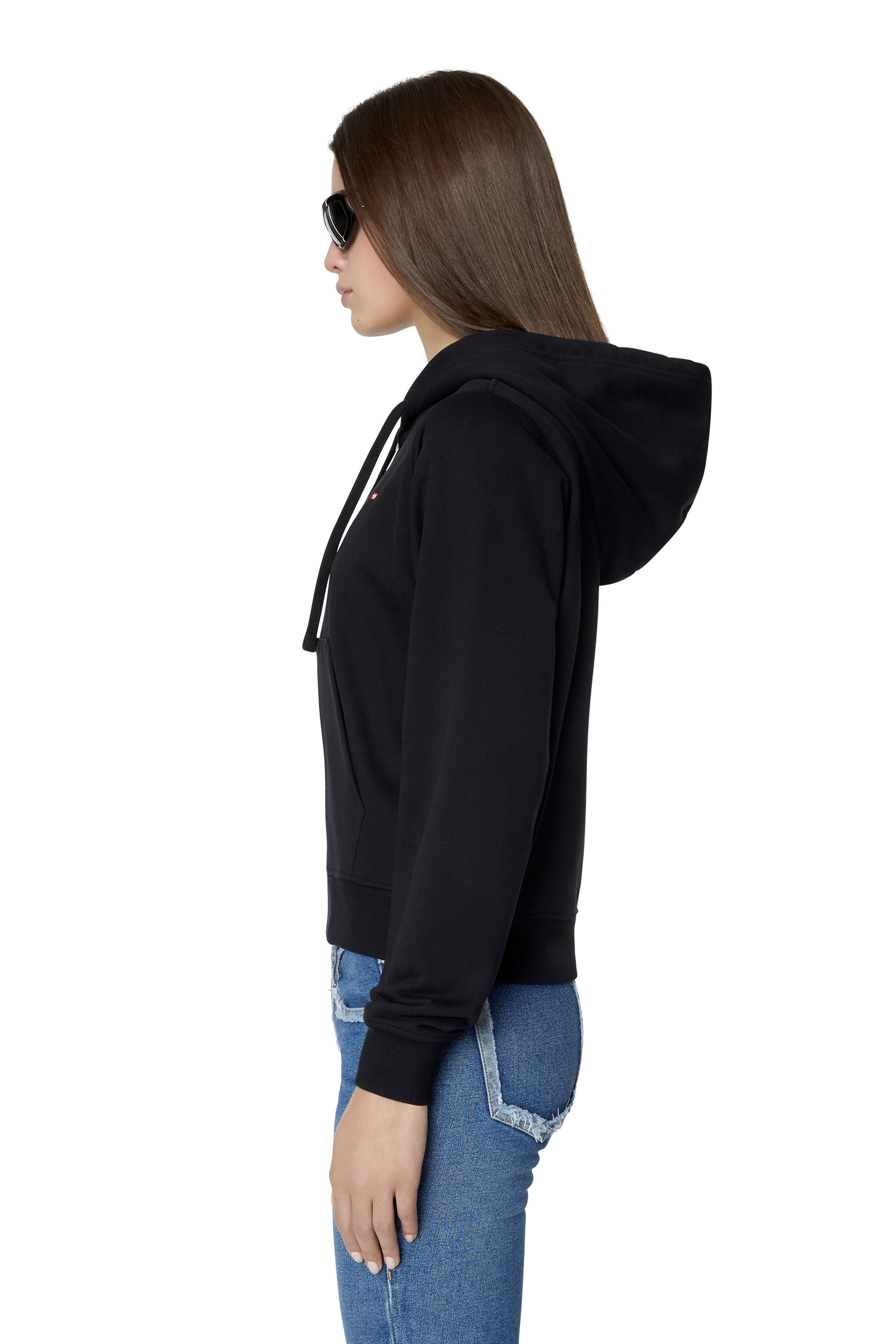 Diesel - F-REGGY-HOOD-ZIP-MICRODIV, Black - Image 6