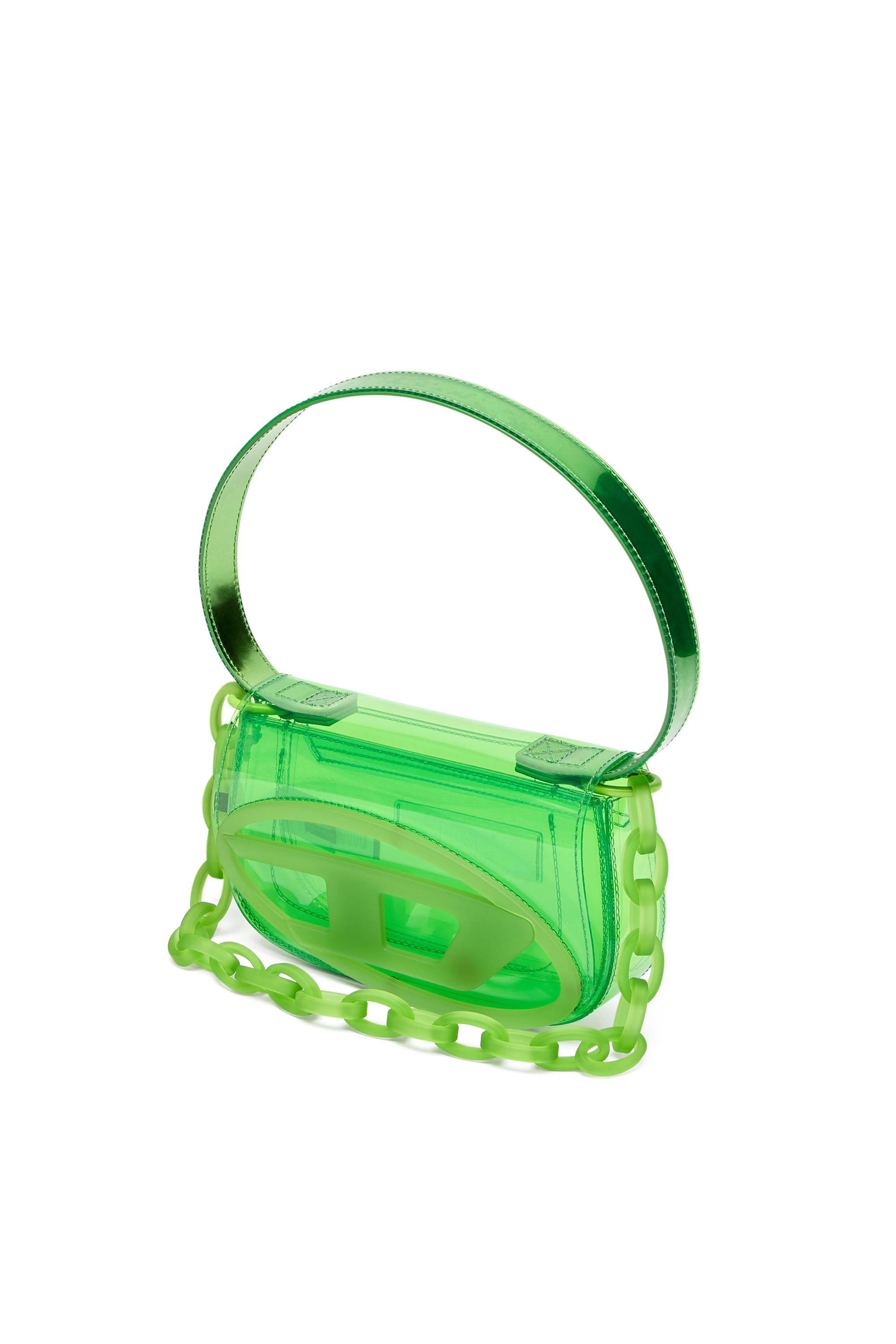 Diesel - 1DR, 1DR-Sac iconique &agrave; bandouli&egrave;re en TPU transparent Femme in Vert - 2