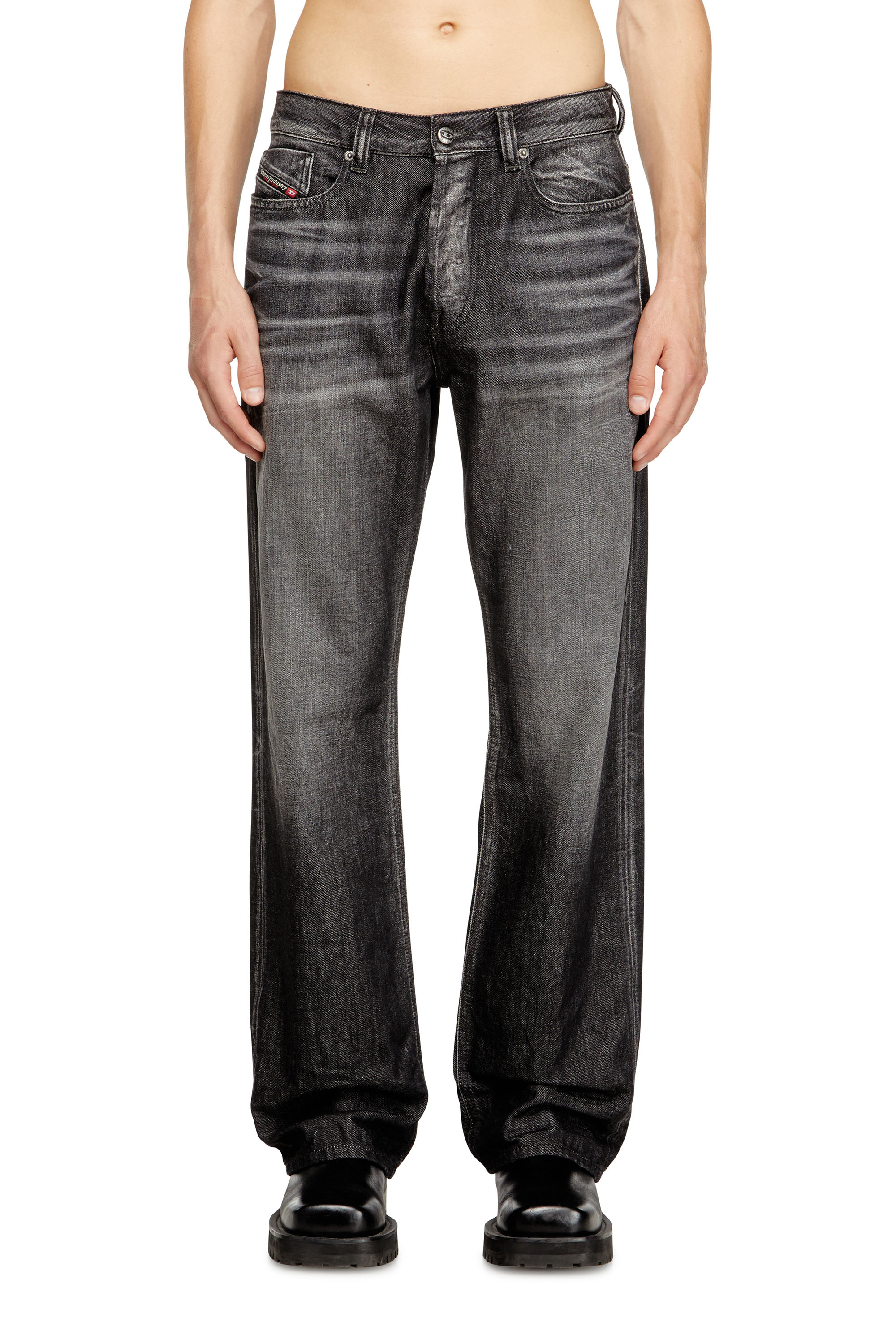Diesel - Man's Relaxed Jeans 1980 D-Eeper 09M63, Black/Dark grey - 1