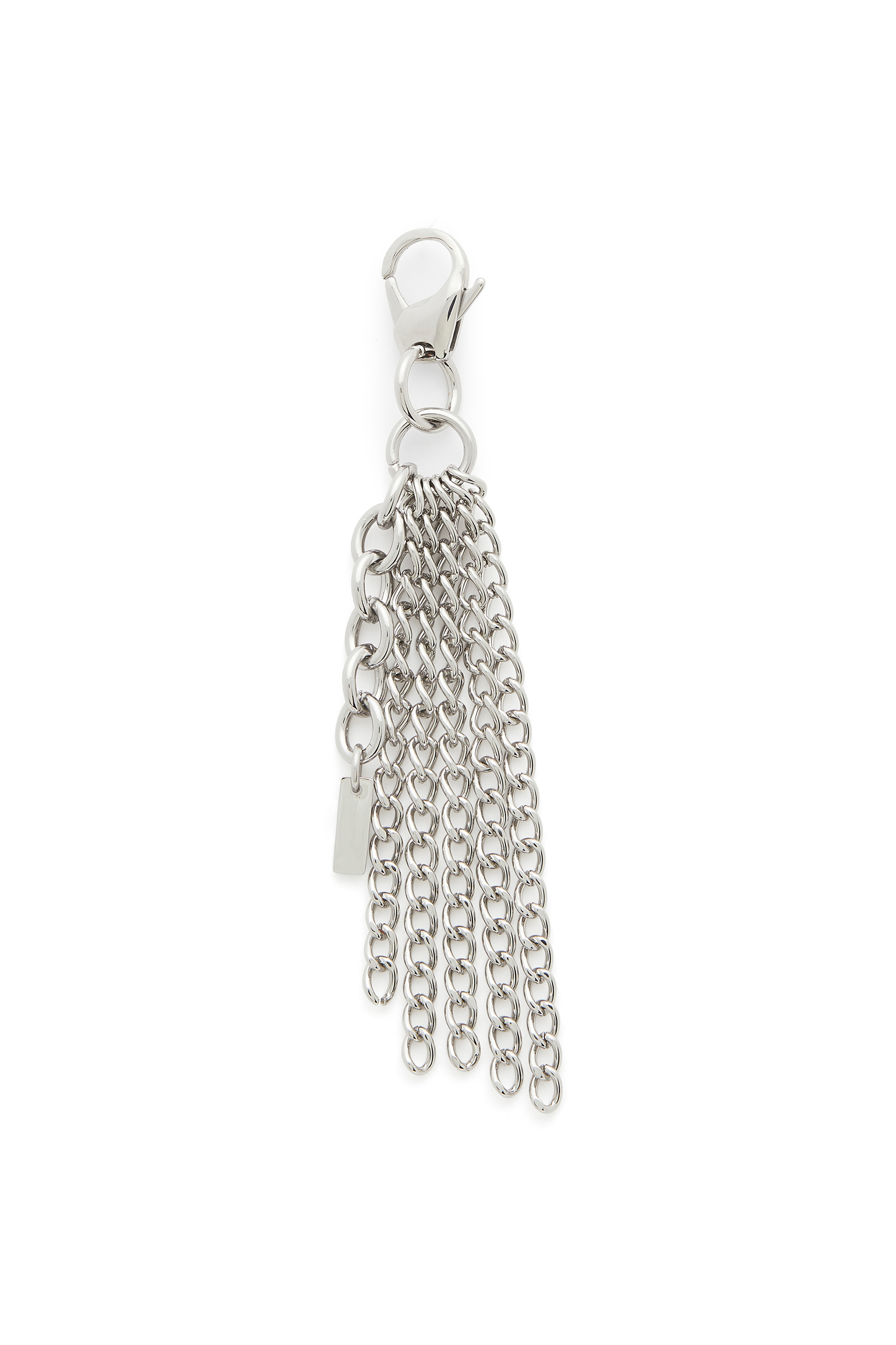 Diesel - CHARM-MULTI CHAIN, Porte-cl&eacute;s en m&eacute;tal avec franges cha&icirc;ne Femme in Gris argent&eacute; - 2