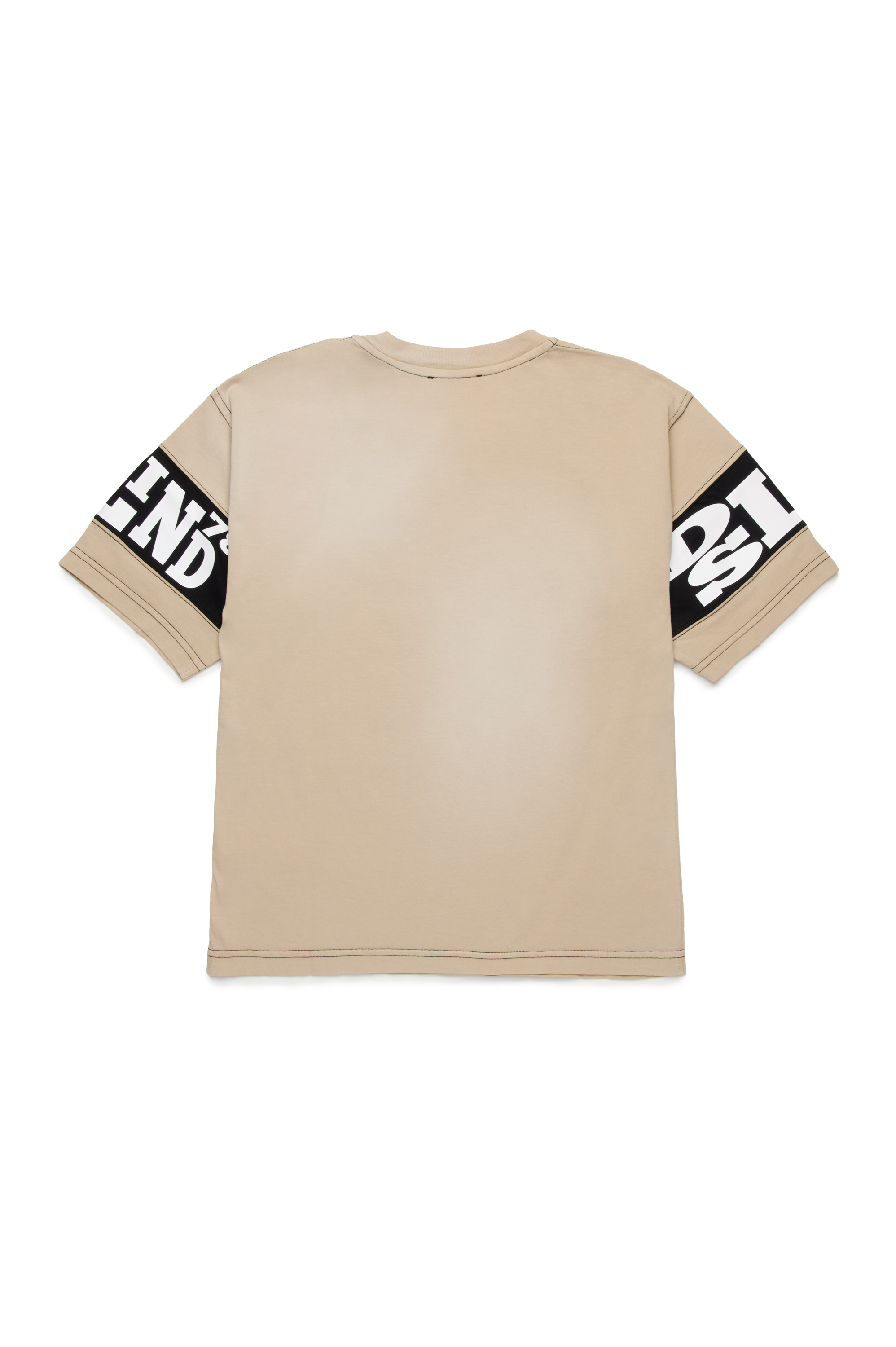 Diesel - TBOST OVER, T-shirt avec d&eacute;tails d&eacute;lav&eacute;s Homme in Marron - 2