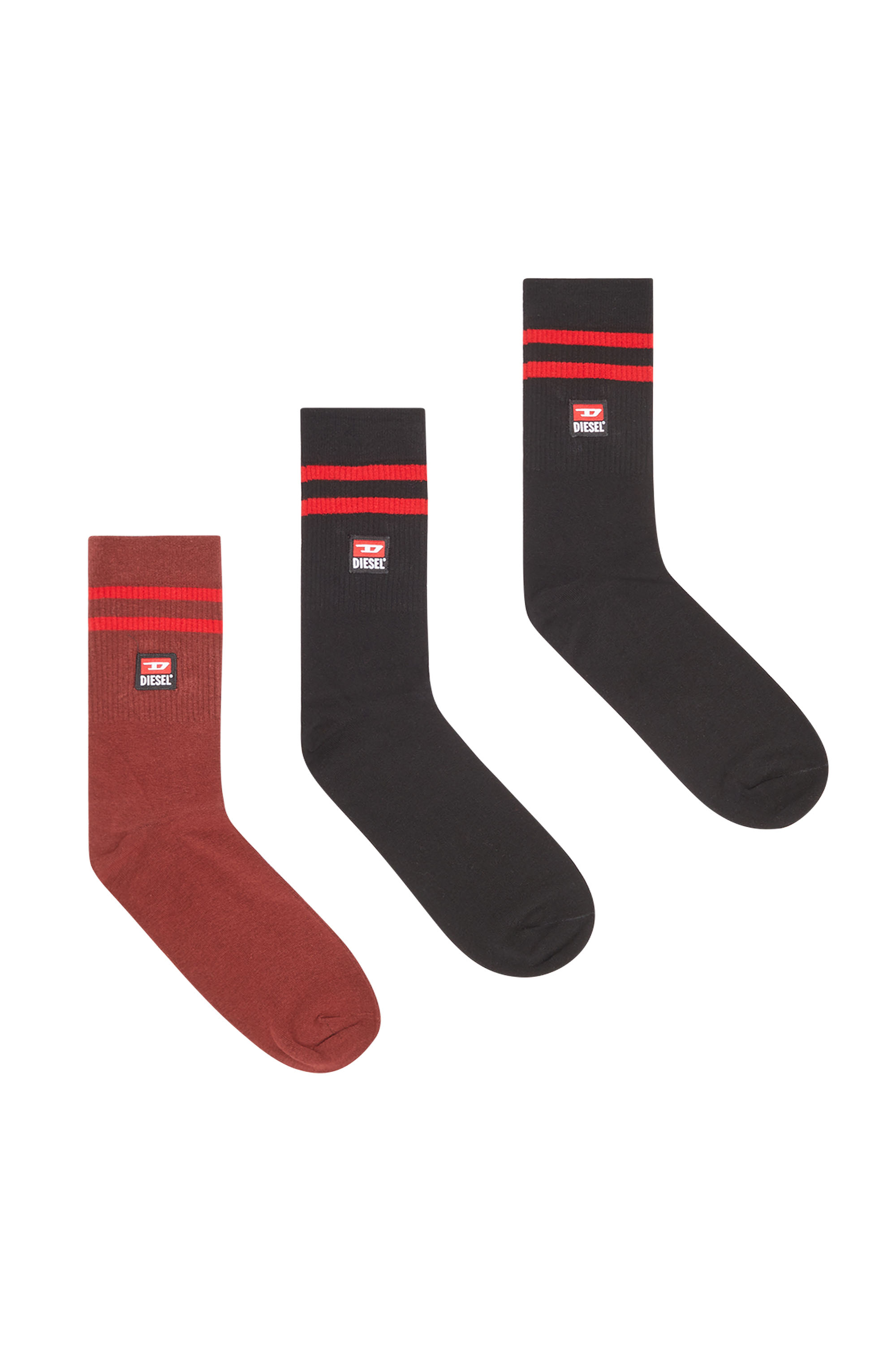 CL-SKM-HERMINE-THREEPACK, Black/Red - Socks