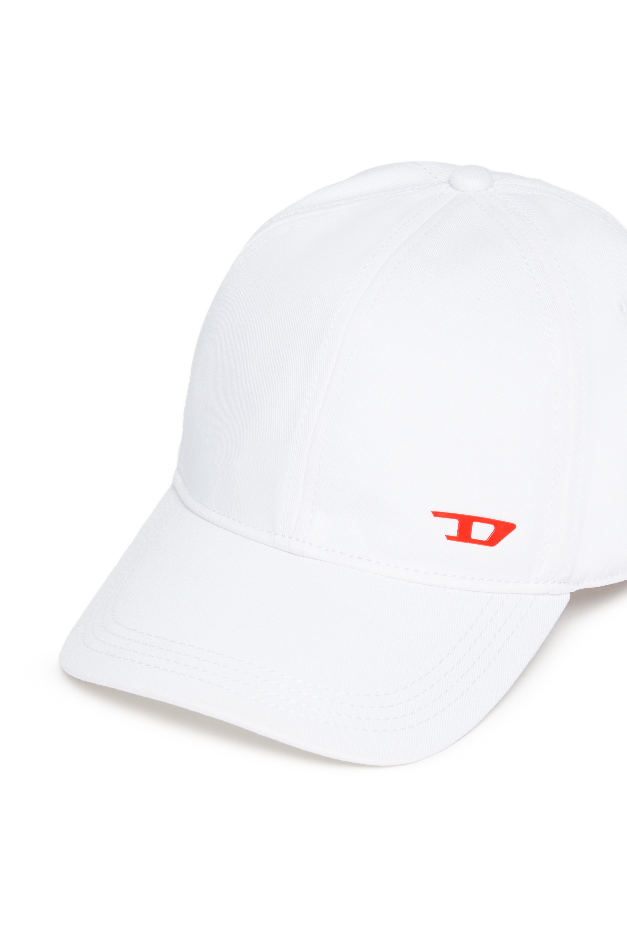 Diesel - FENSID, Casquette de baseball avec logo D Homme in Blanc - 3