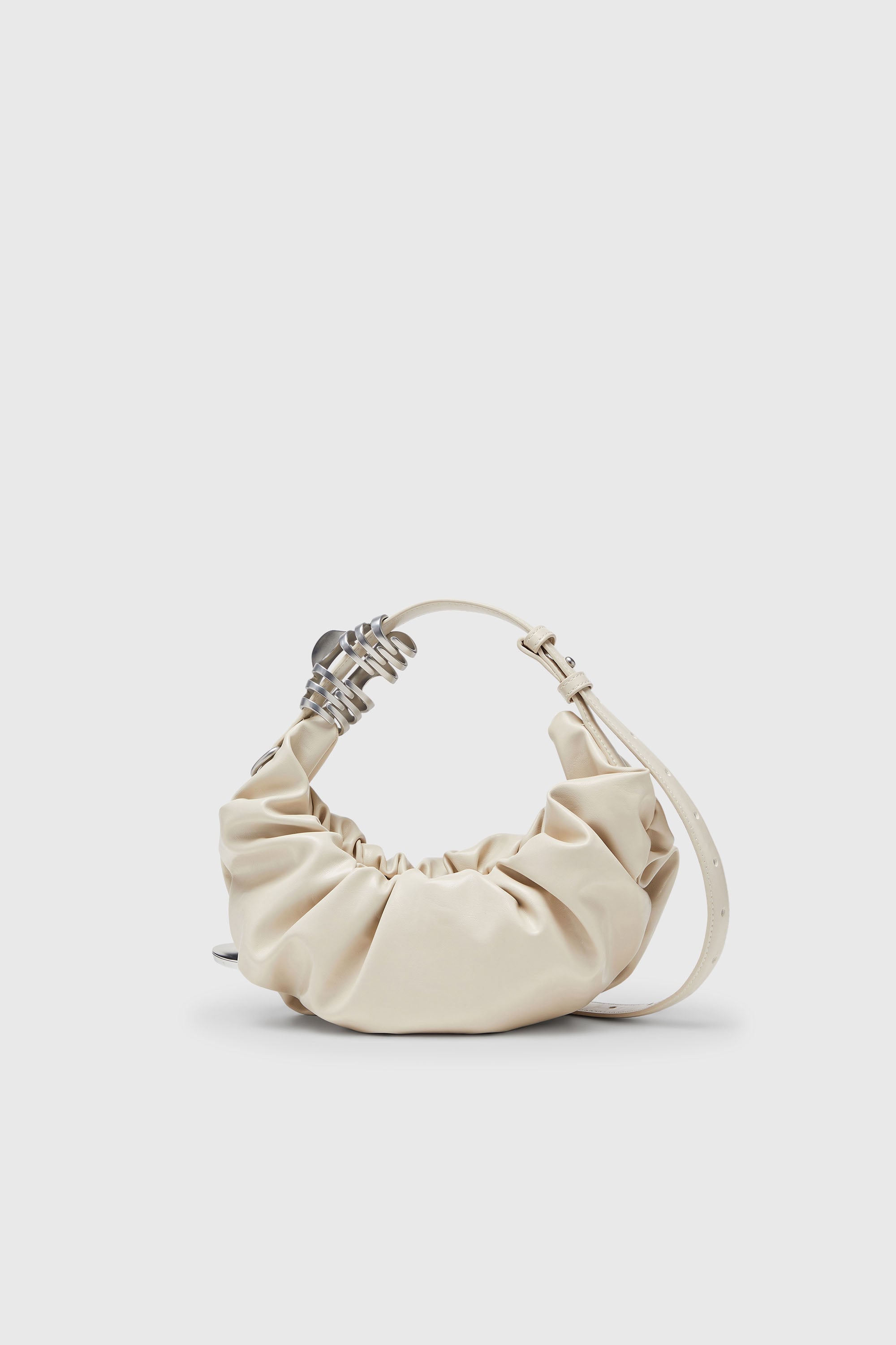 Diesel - GRAB-D HOBO S, Grab-D-Sac hobo froiss&eacute; Femme in Blanc - 2