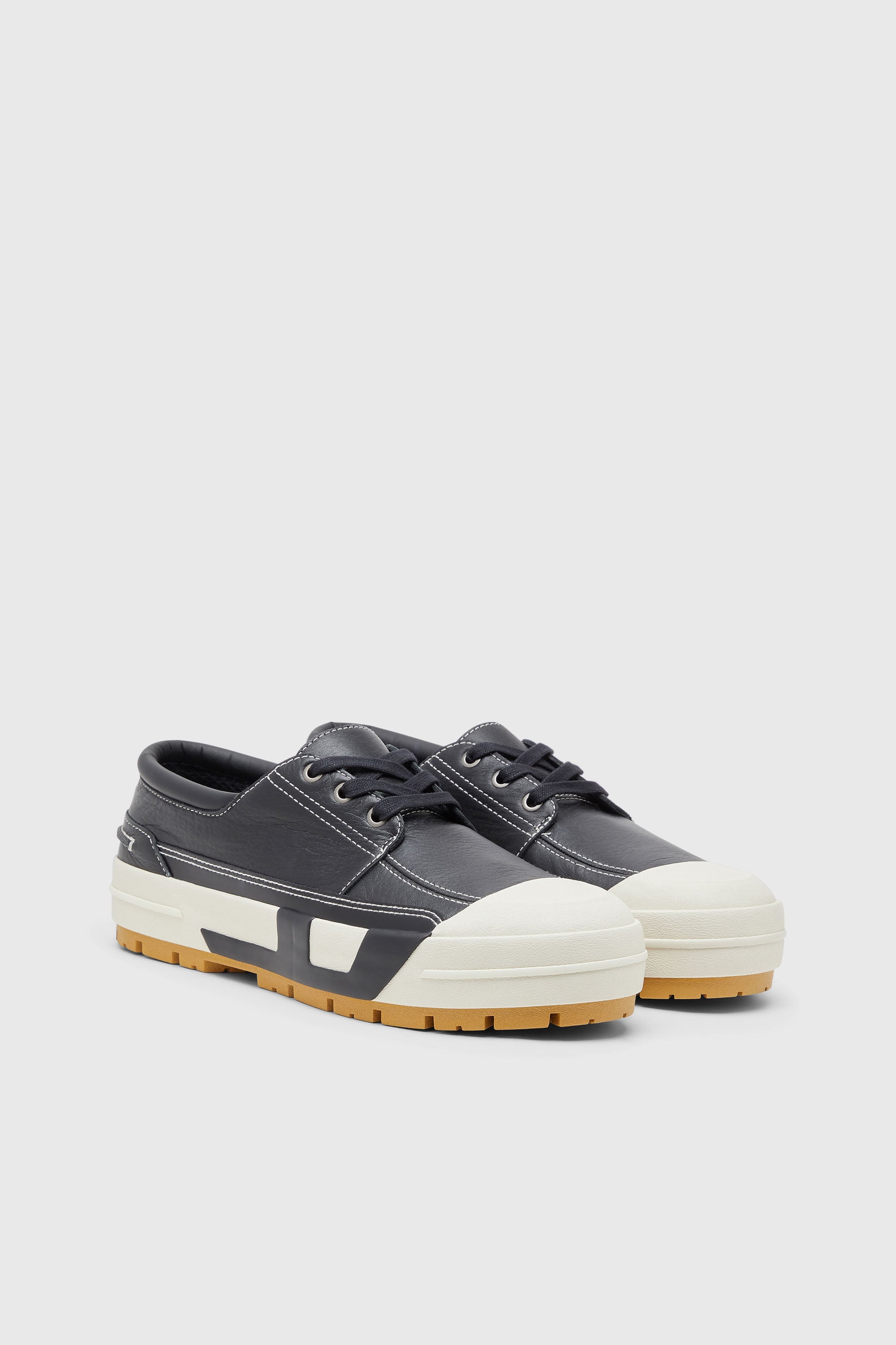 Diesel - S-D-VERSE MOCASSIN, S-D-Verse - Mocassin hybride en cuir Homme in Noir - 2