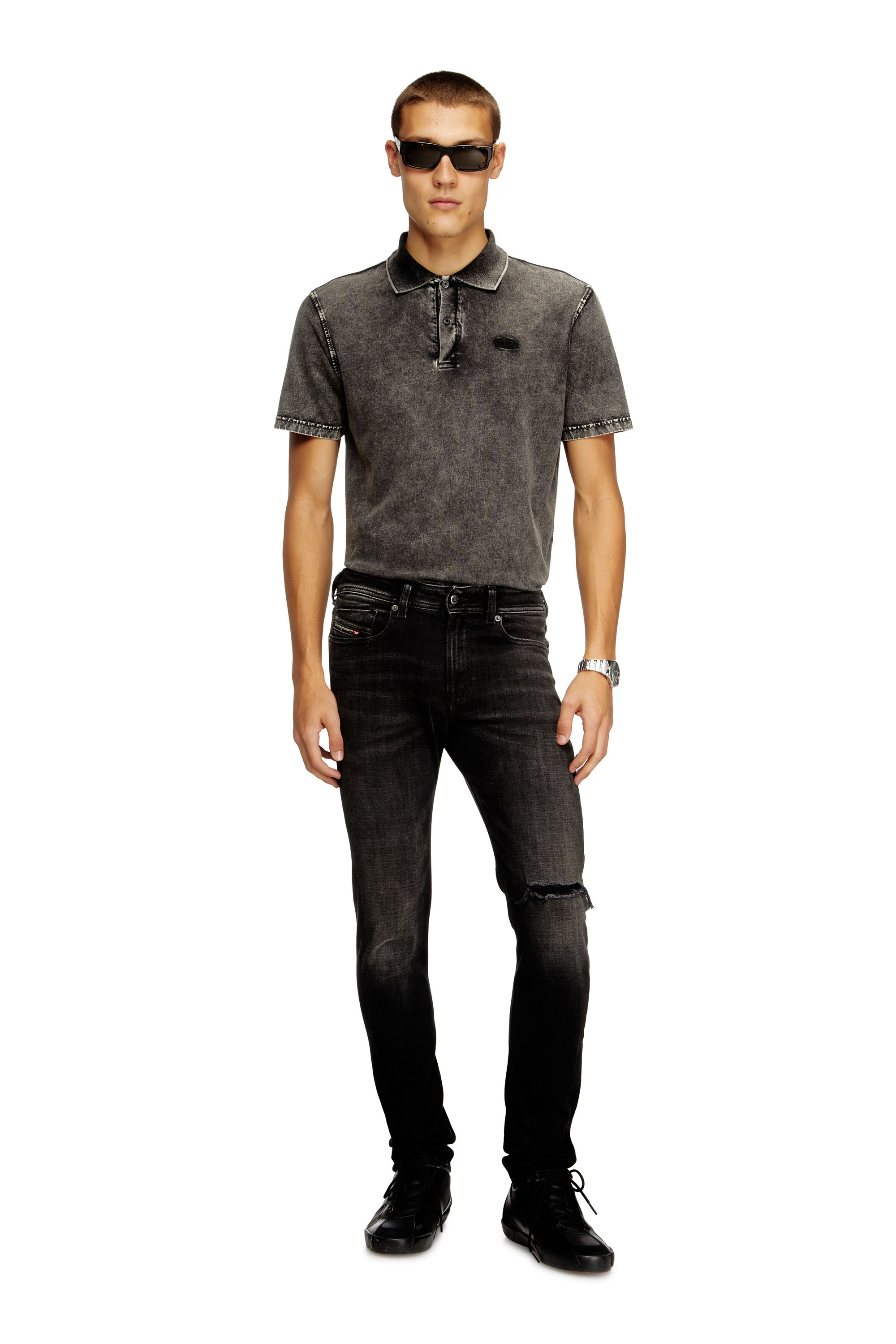 Diesel - Skinny Jeans 1979 Sleenker 09N19 Homme, Noir/Gris foncé - Image 2