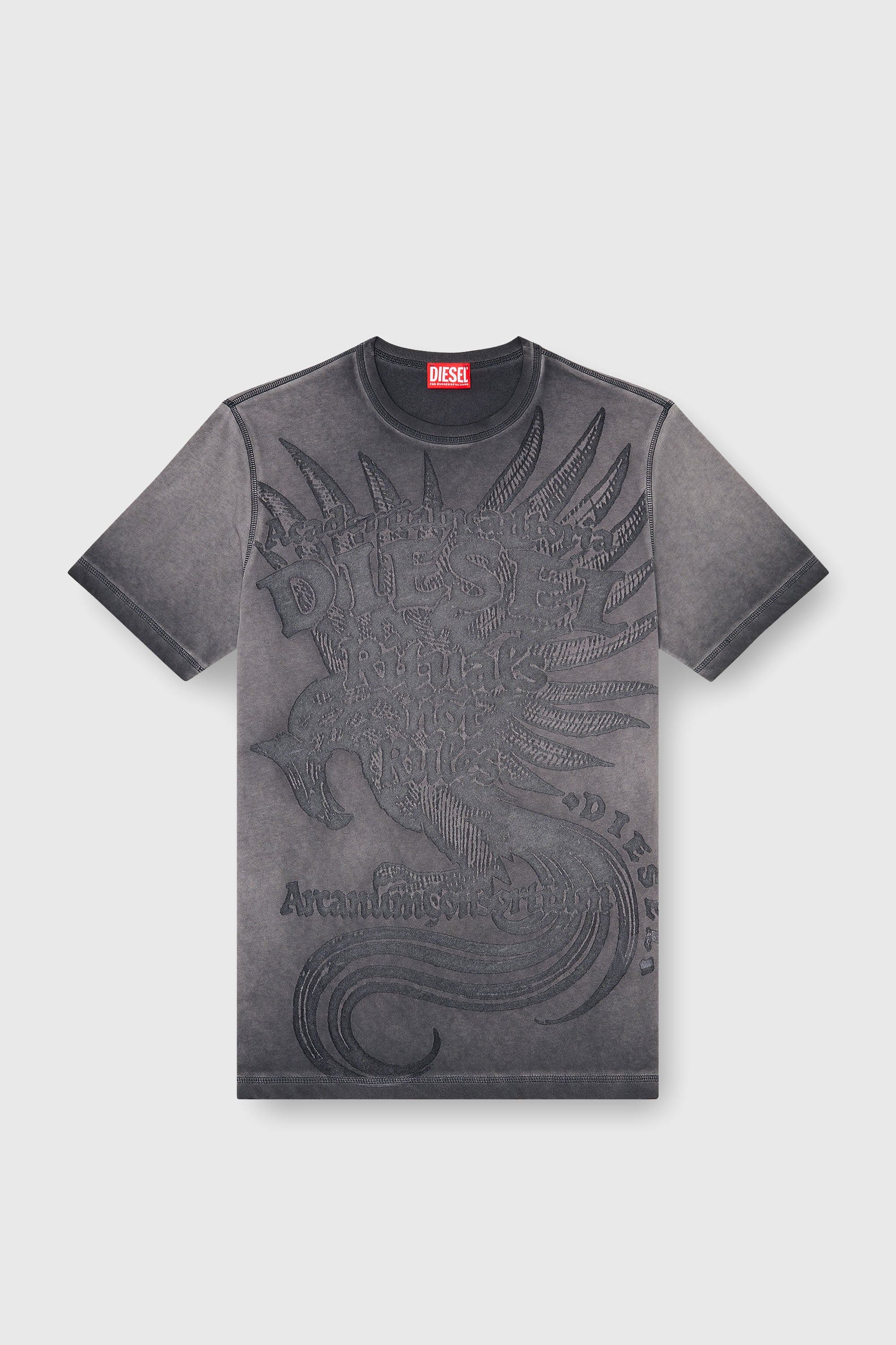 Diesel - T-RAWJUST-AA1, T-shirt en jersey avec motif emboss&eacute; Homme in Gris - 2