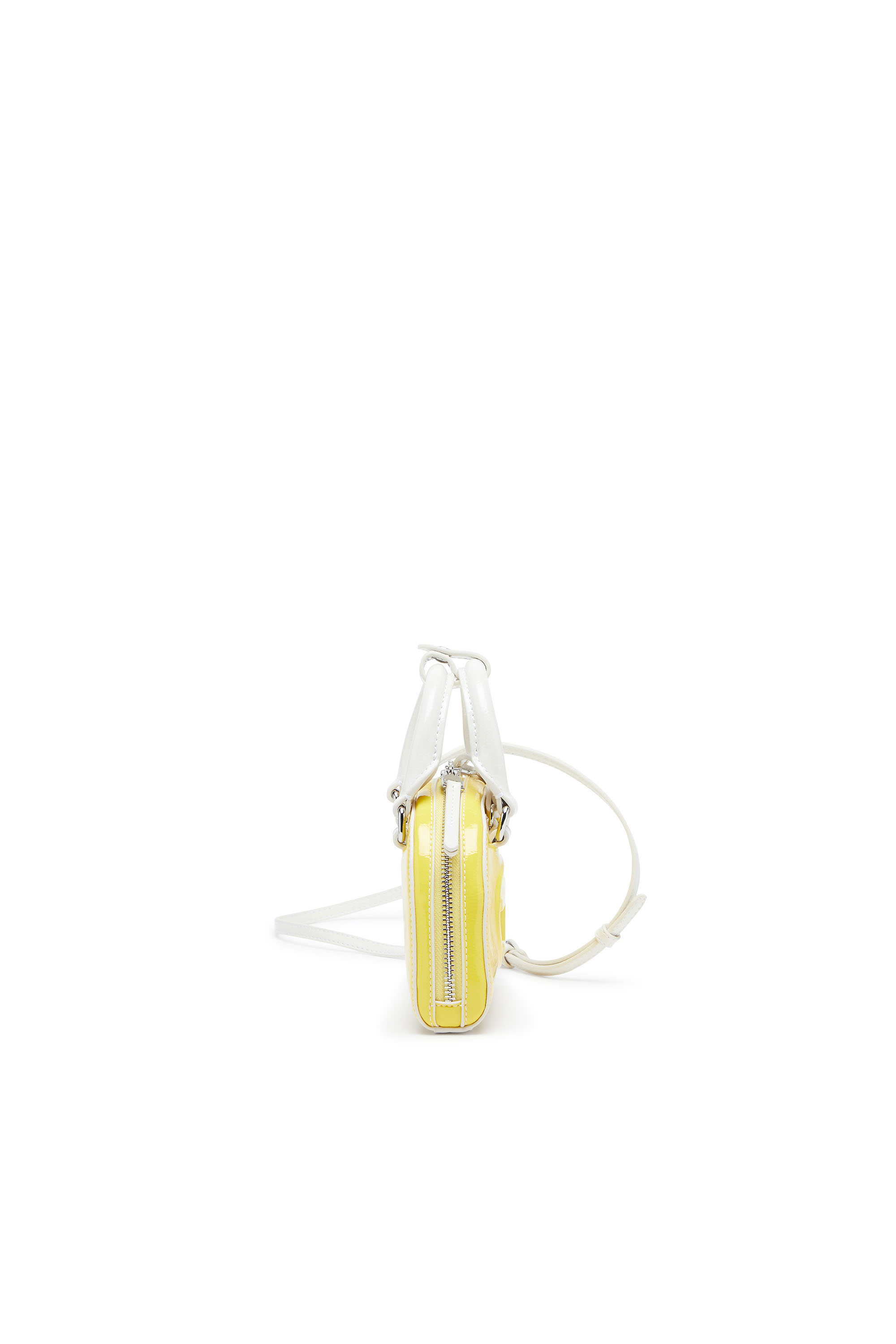 Diesel - 1DR DOME CROSSBODY XS, 1DR Dome-Slim sac bowling avec effet naplak Femme in Jaune - 5