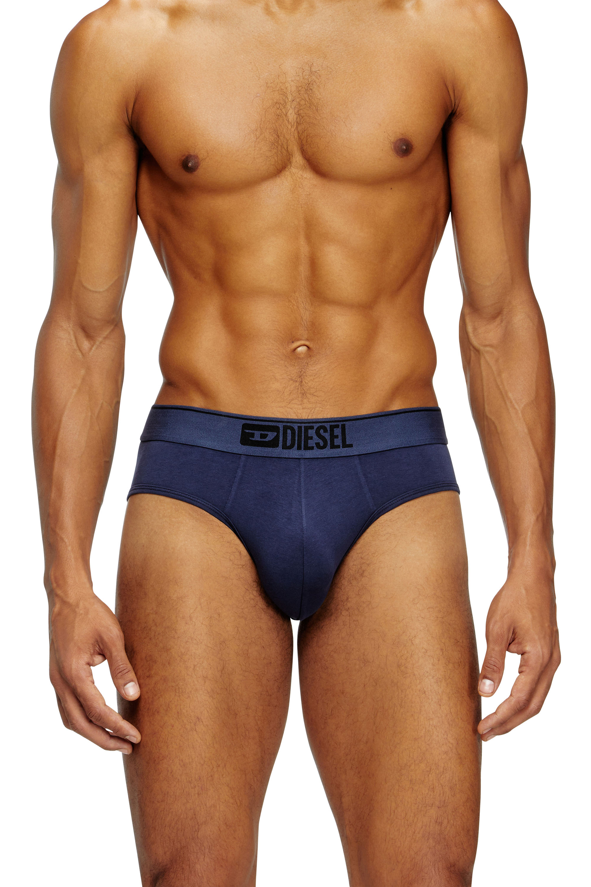 Diesel - UMBR-ANDRETHREEPACK, Lot de trois slips couleur unie à logo Homme in Polychrome - 2