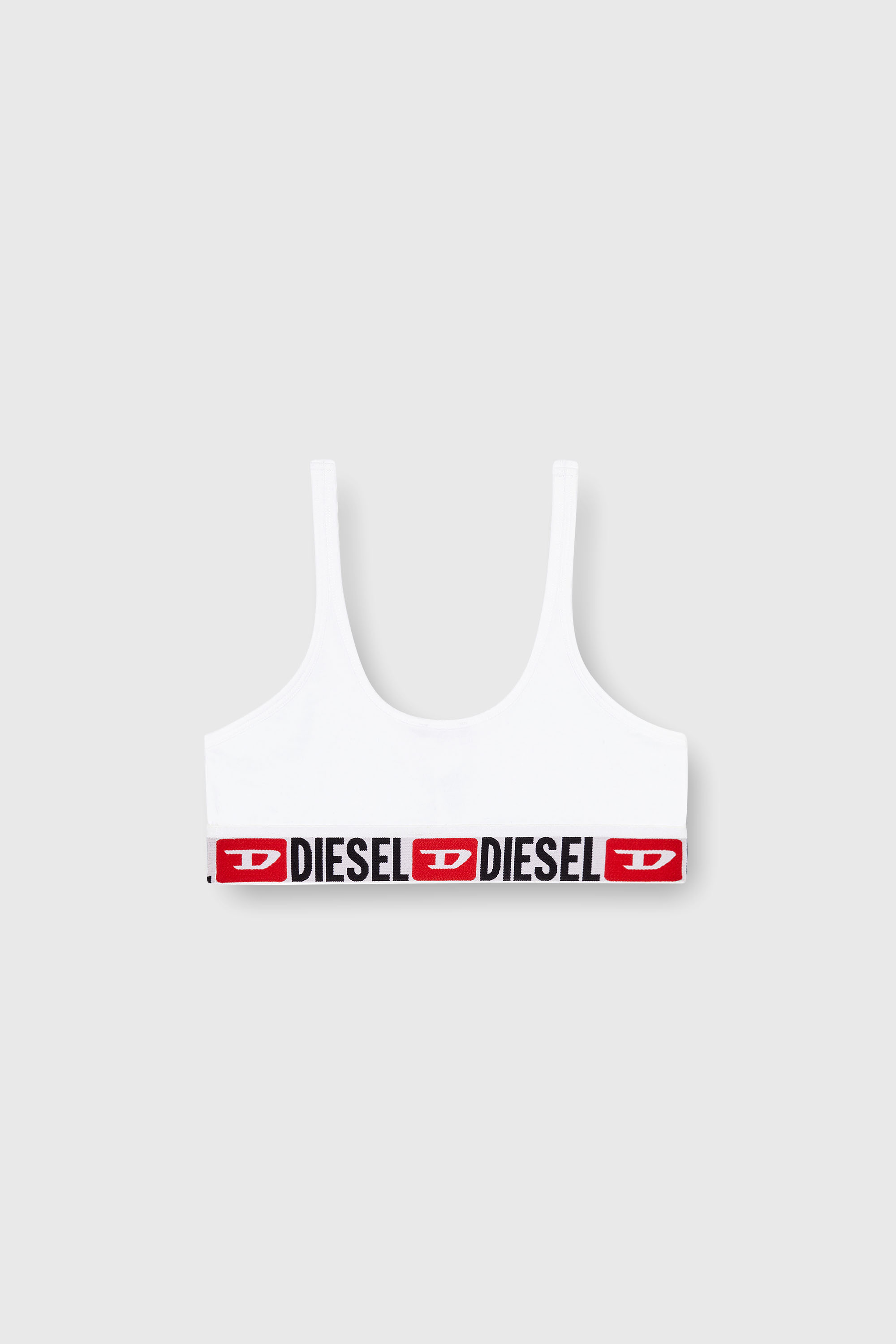 Diesel - UFSB-ORIBA, Bralette avec bande logo Femme in Blanc - 2