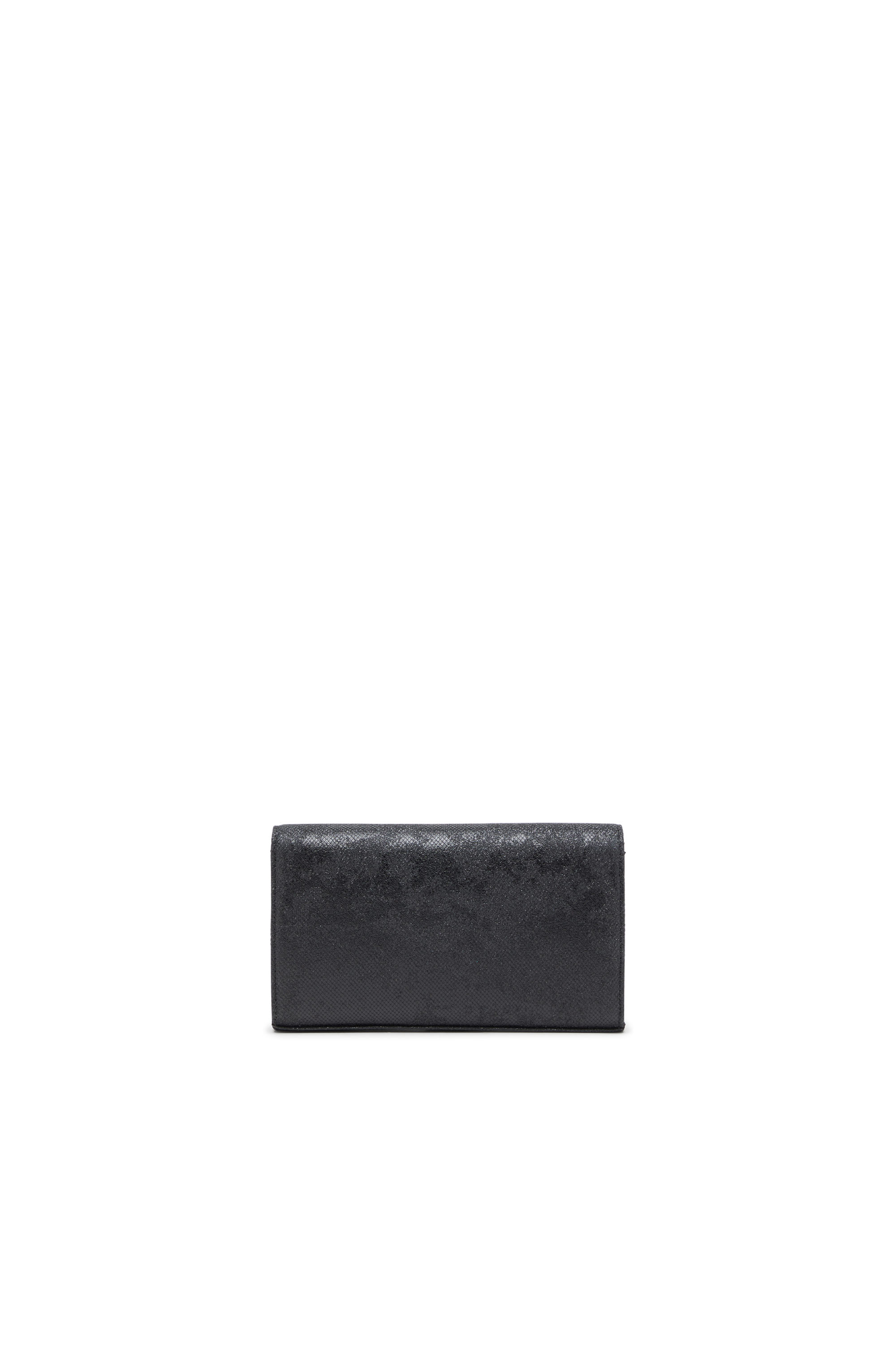 Diesel - 1DR WALLET STRAP, Porte-monnaie en Lurex camouflage à paillettes Femme in Noir - 2