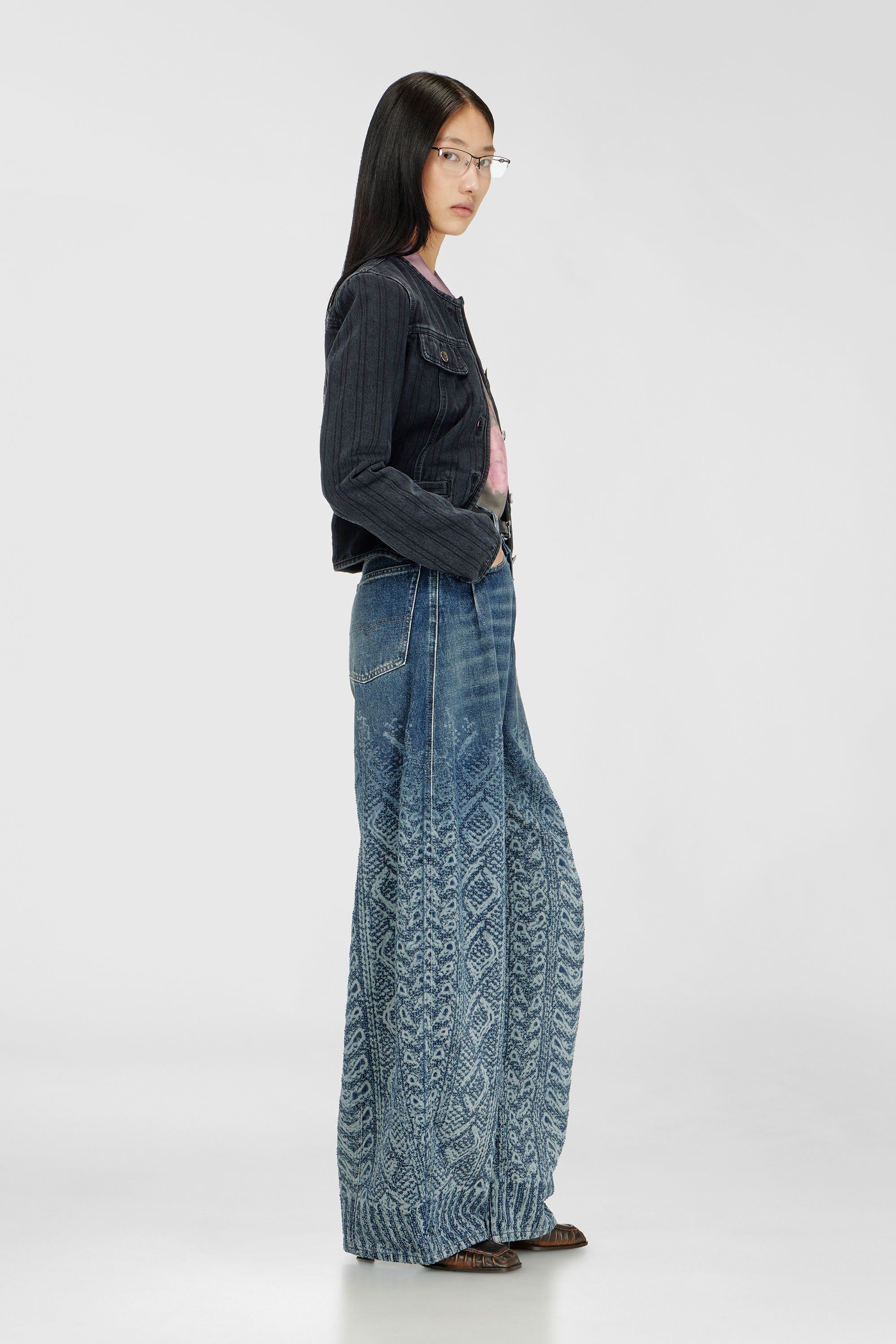 Diesel - Relaxed Jeans 1987 D-Khelz 007EV Femme, Bleu Fonc&eacute; - Image 2