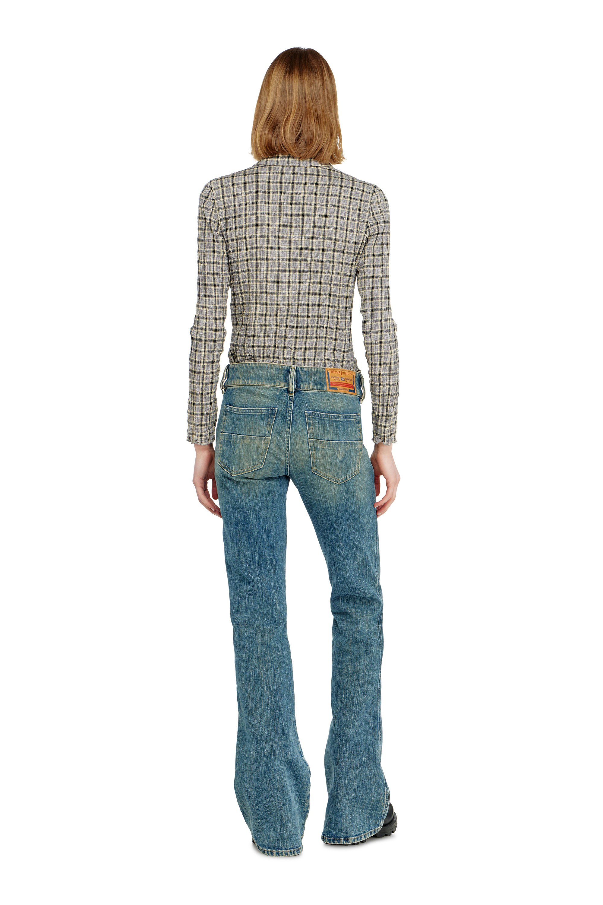 Diesel - Bootcut Jeans D-Hush 007EJ Femme, Bleu moyen - Image 3