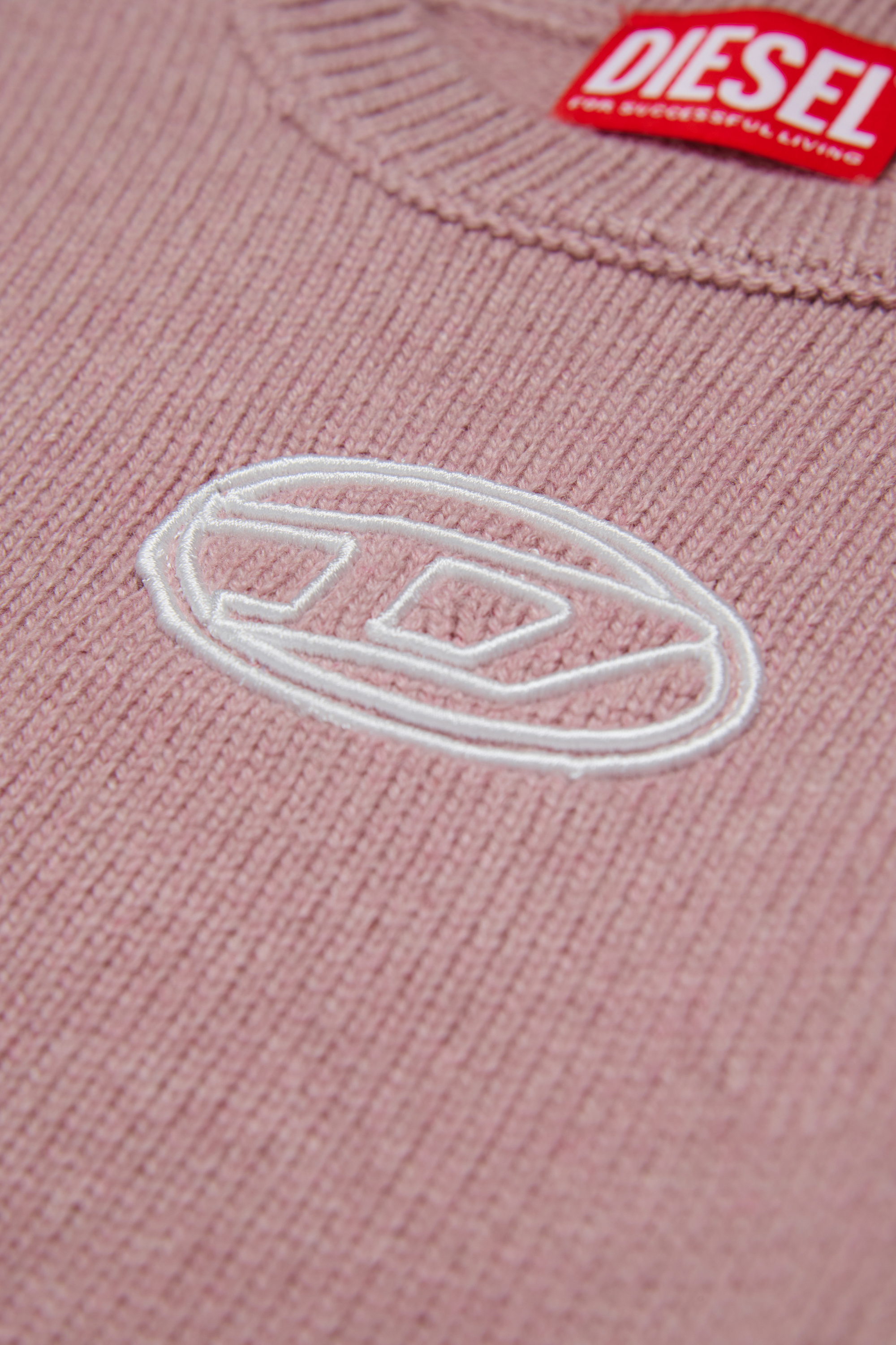 Diesel - KLESSY, Pull en laine mélangée avec logo Femme in Rose - 4