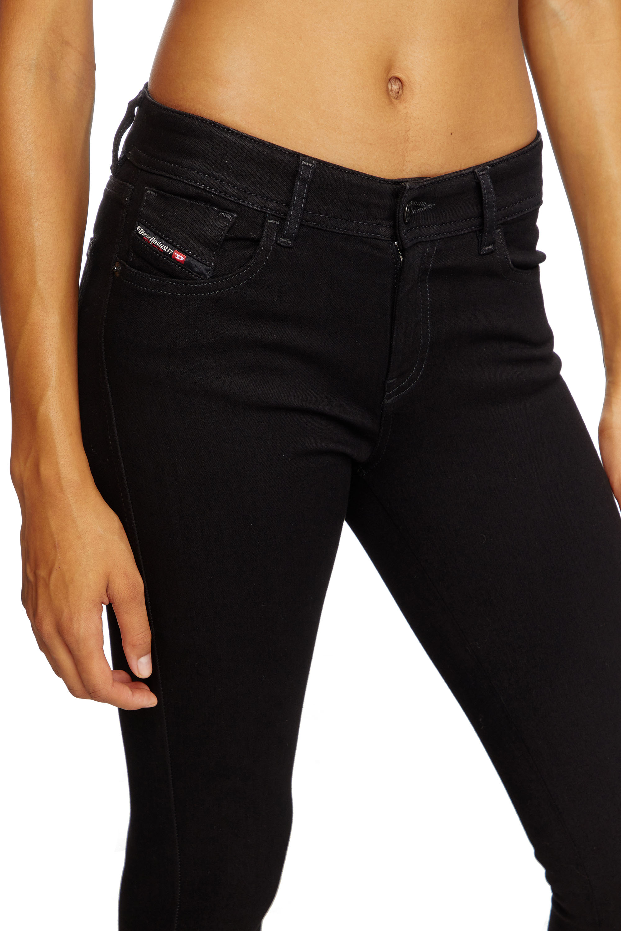 Diesel - Skinny Jeans 2017 Slandy 069EF Femme, Noir/Gris fonc&eacute; - Image 4