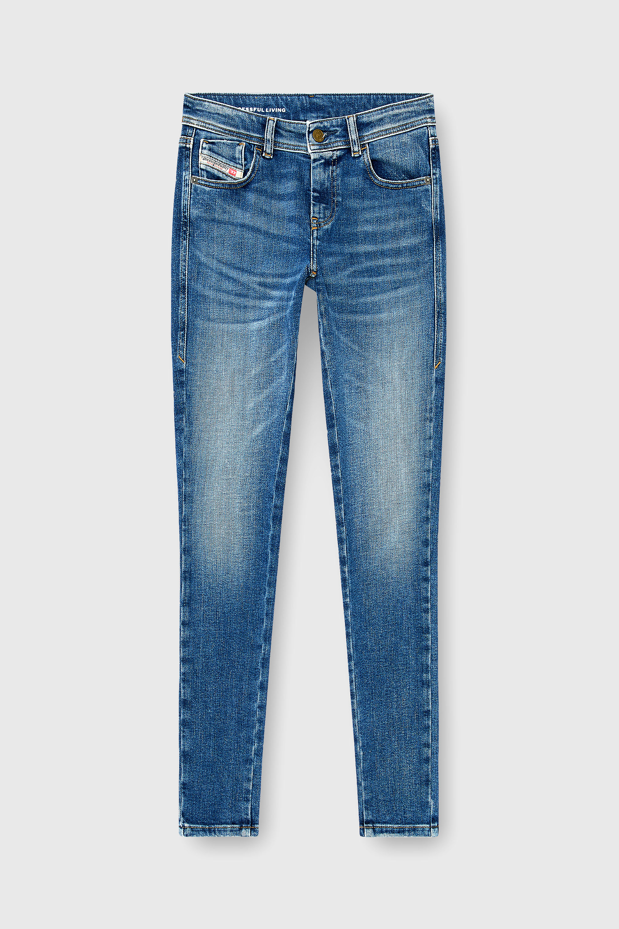 Diesel - Skinny Jeans 2017 Slandy 09P71 Femme, Bleu moyen - Image 6