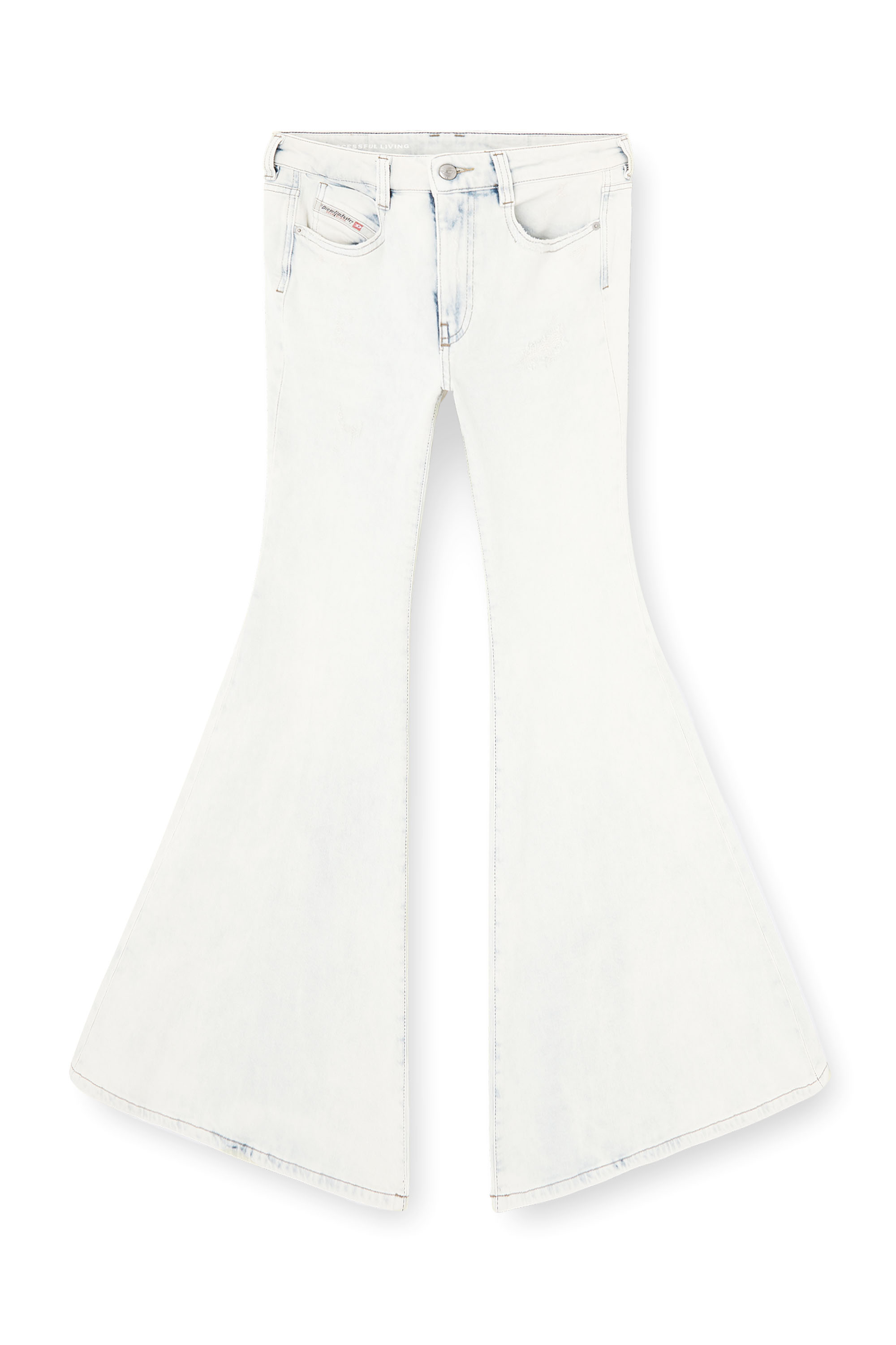 Diesel - Flare Jeans 1970 D-Bleess 0ADBS Femme, Blanc - Image 2