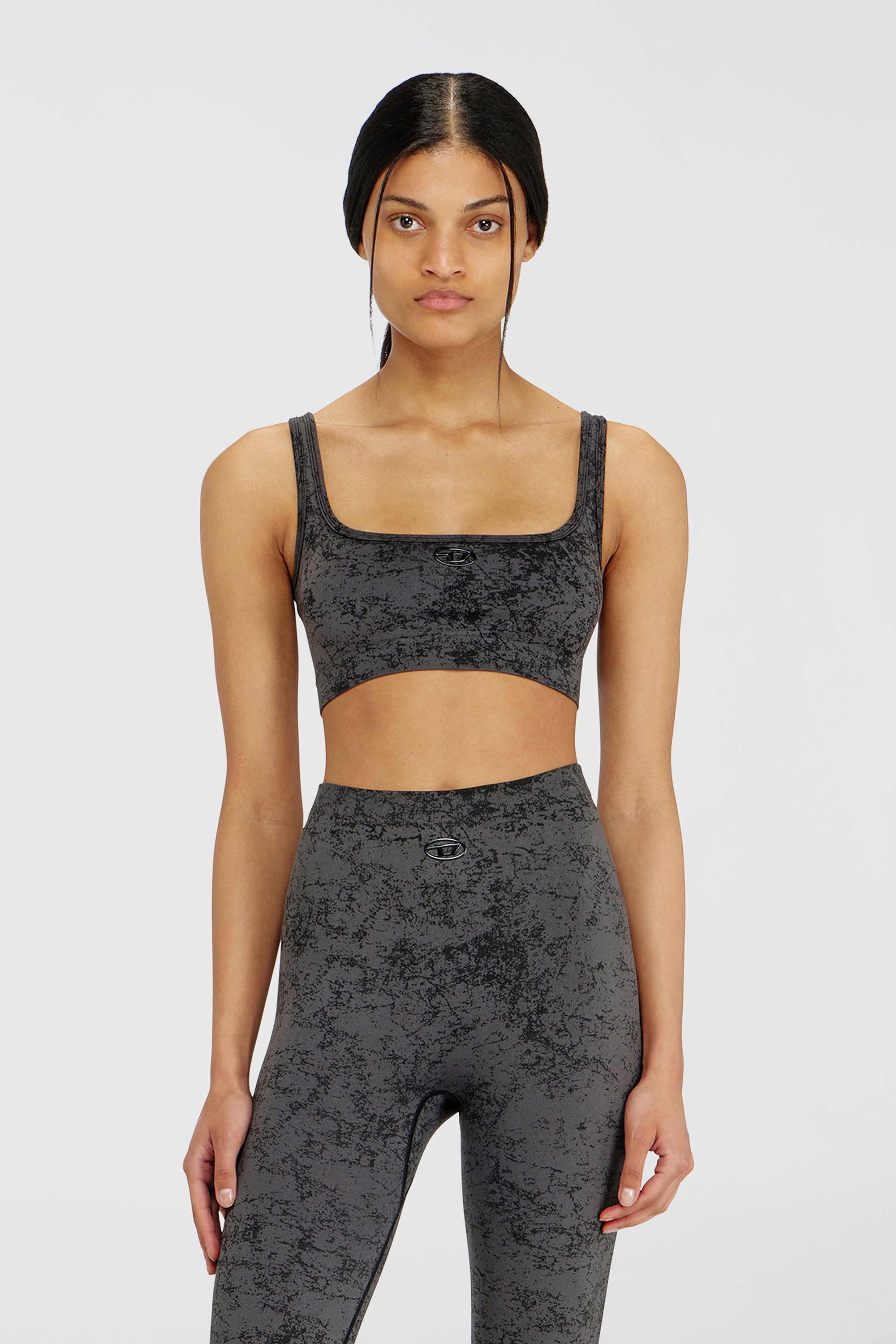 Diesel - HELLA-UTLT, Brassi&egrave;re de sport &agrave; imprim&eacute; utilitaire Femme in Gris - 1