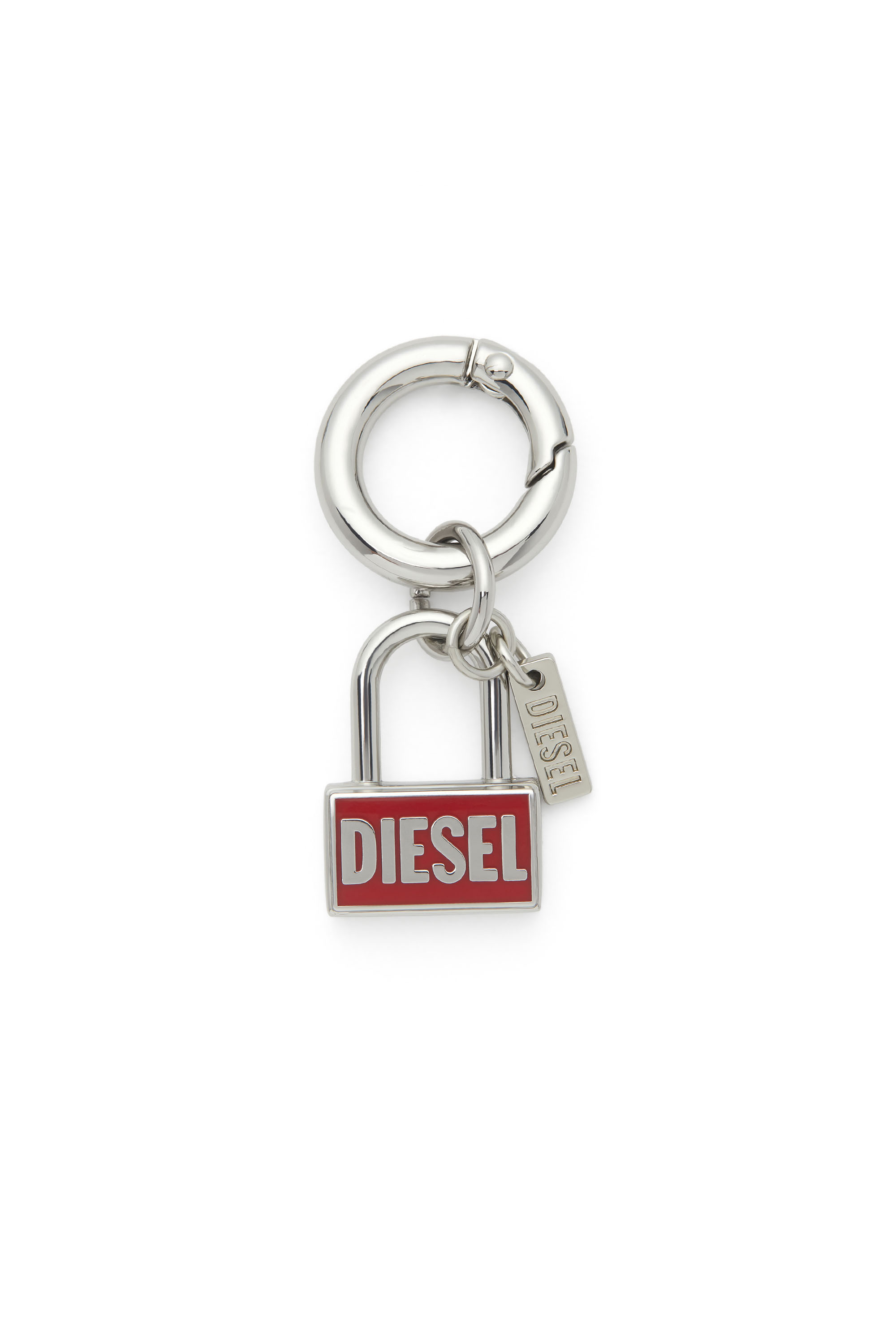 CHARM-LOCK, Gris argenté/Rouge