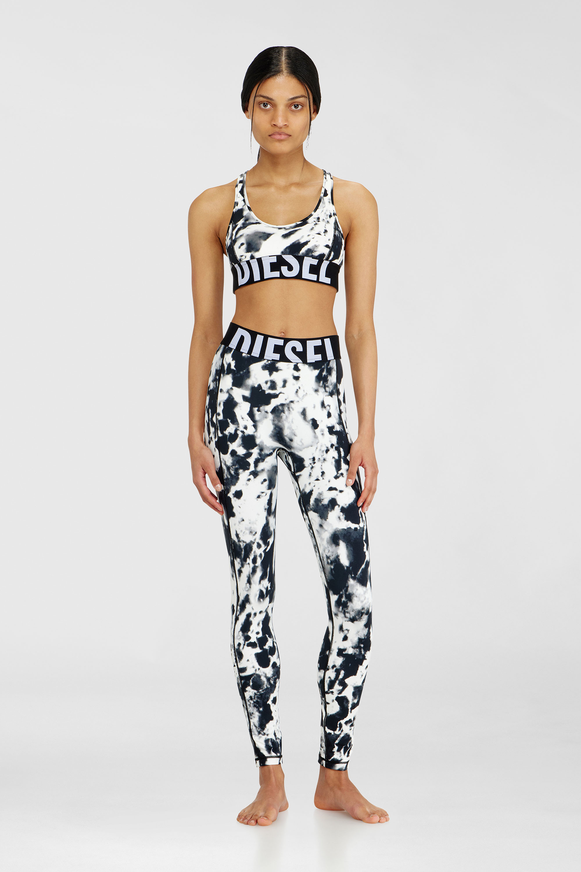 Diesel - ALLISON-D-POP, Soutien-gorge de sport en microfibre imprim&eacute;e Femme in Polychrome - 1