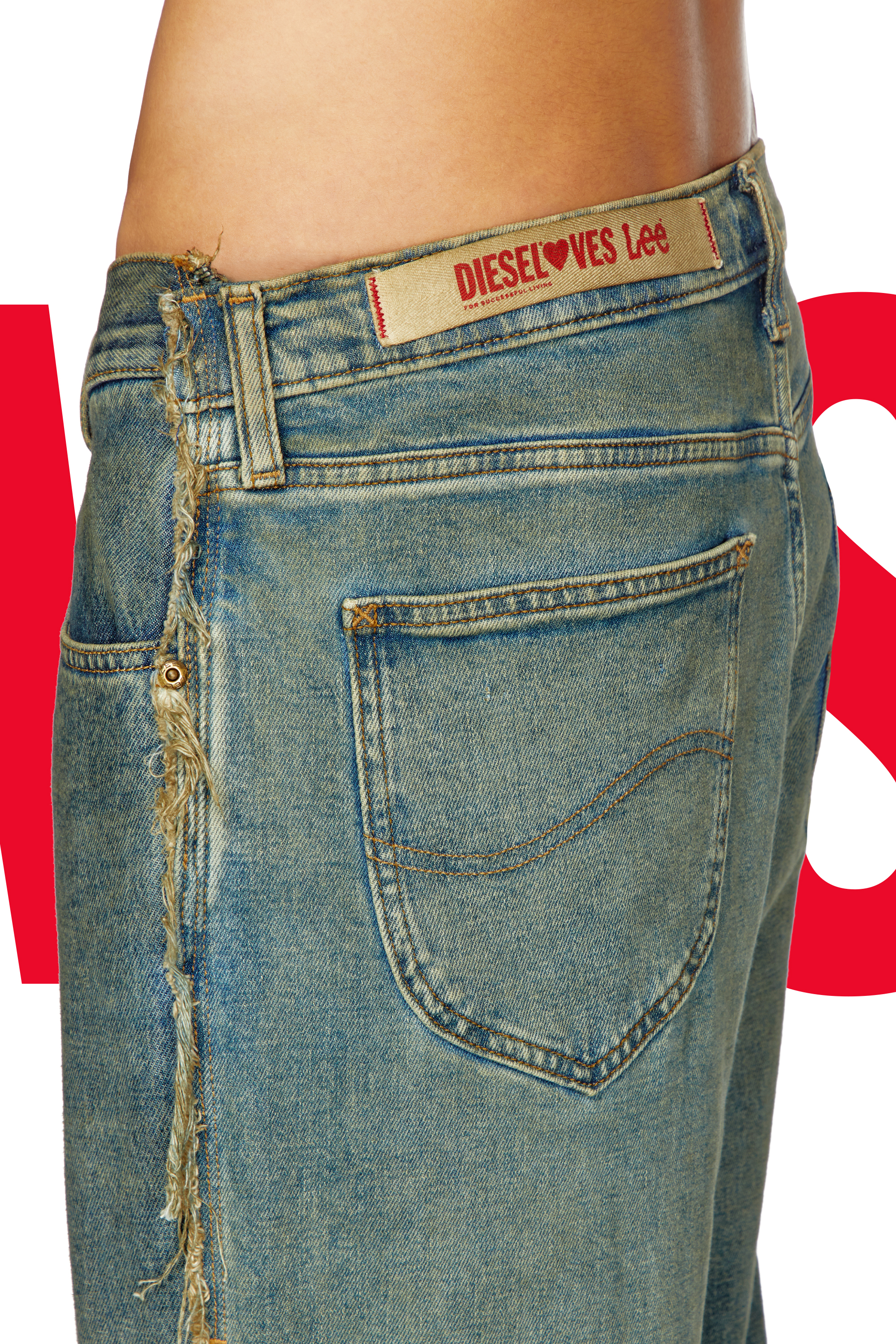 Diesel - Regular Jeans Dieseloves 03 09M98 Homme, Bleu Foncé - Image 4