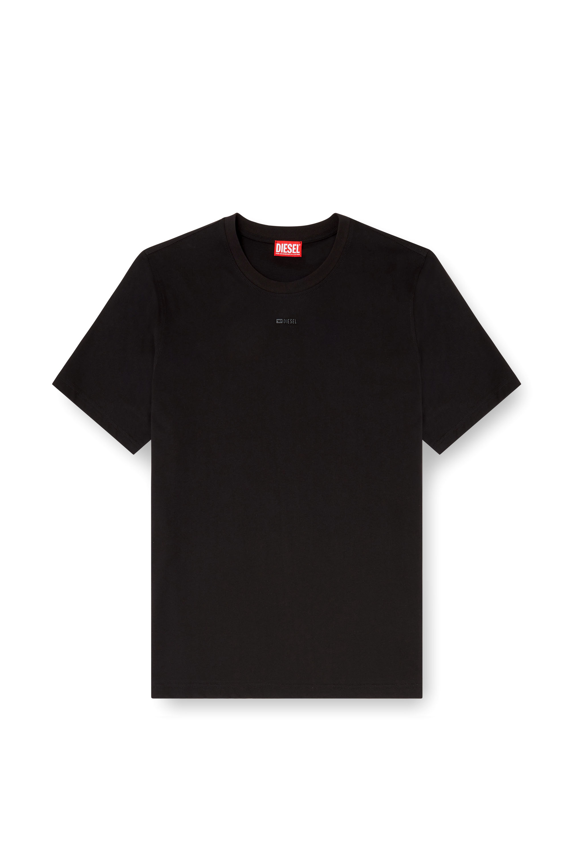 Diesel - T-ADJUST-V6, T-shirt avec micro logo métallique Homme in Noir - 2