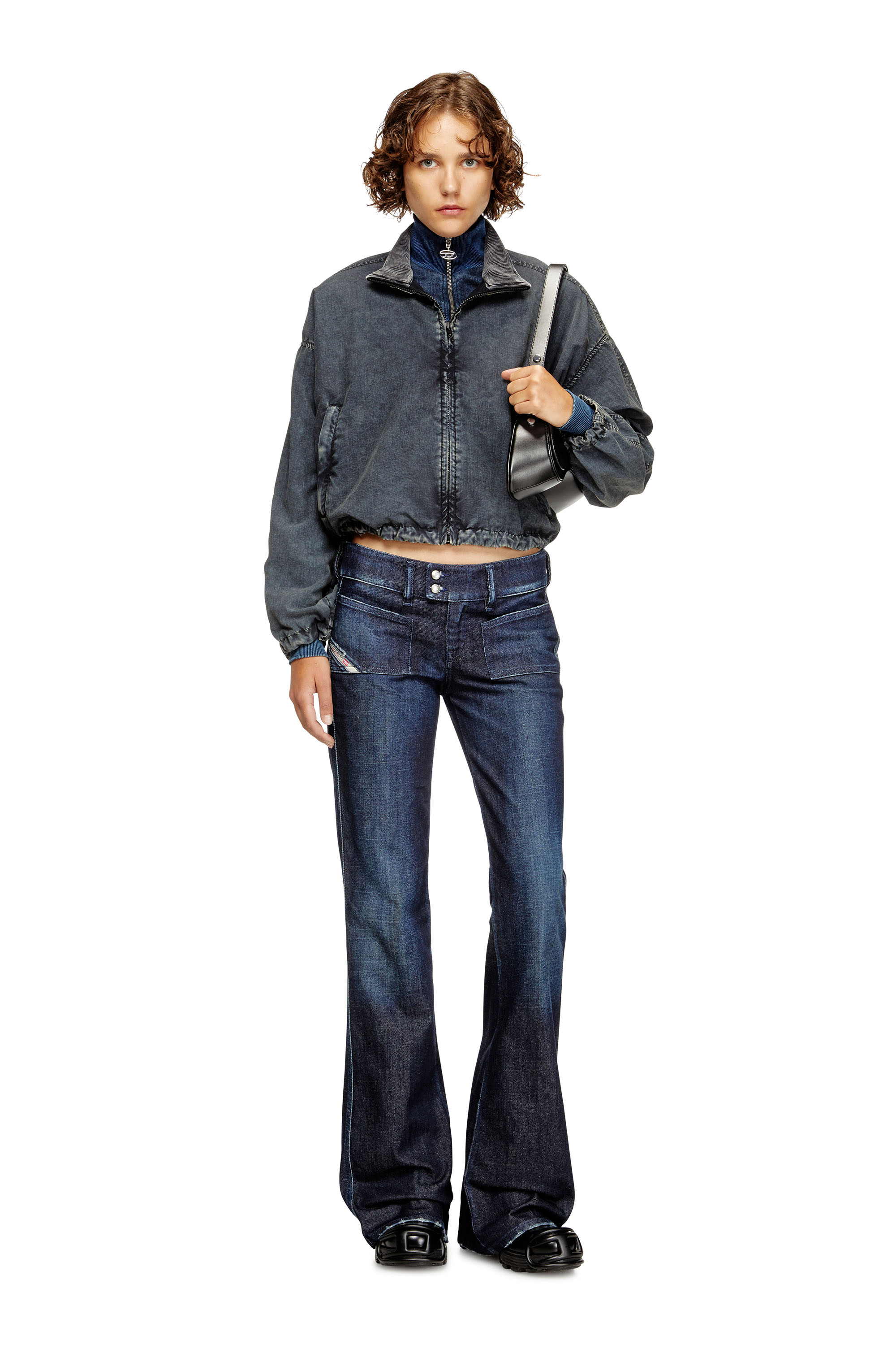 Diesel - Bootcut Jeans D-Hush 09M19 Femme, Bleu Foncé - Image 1