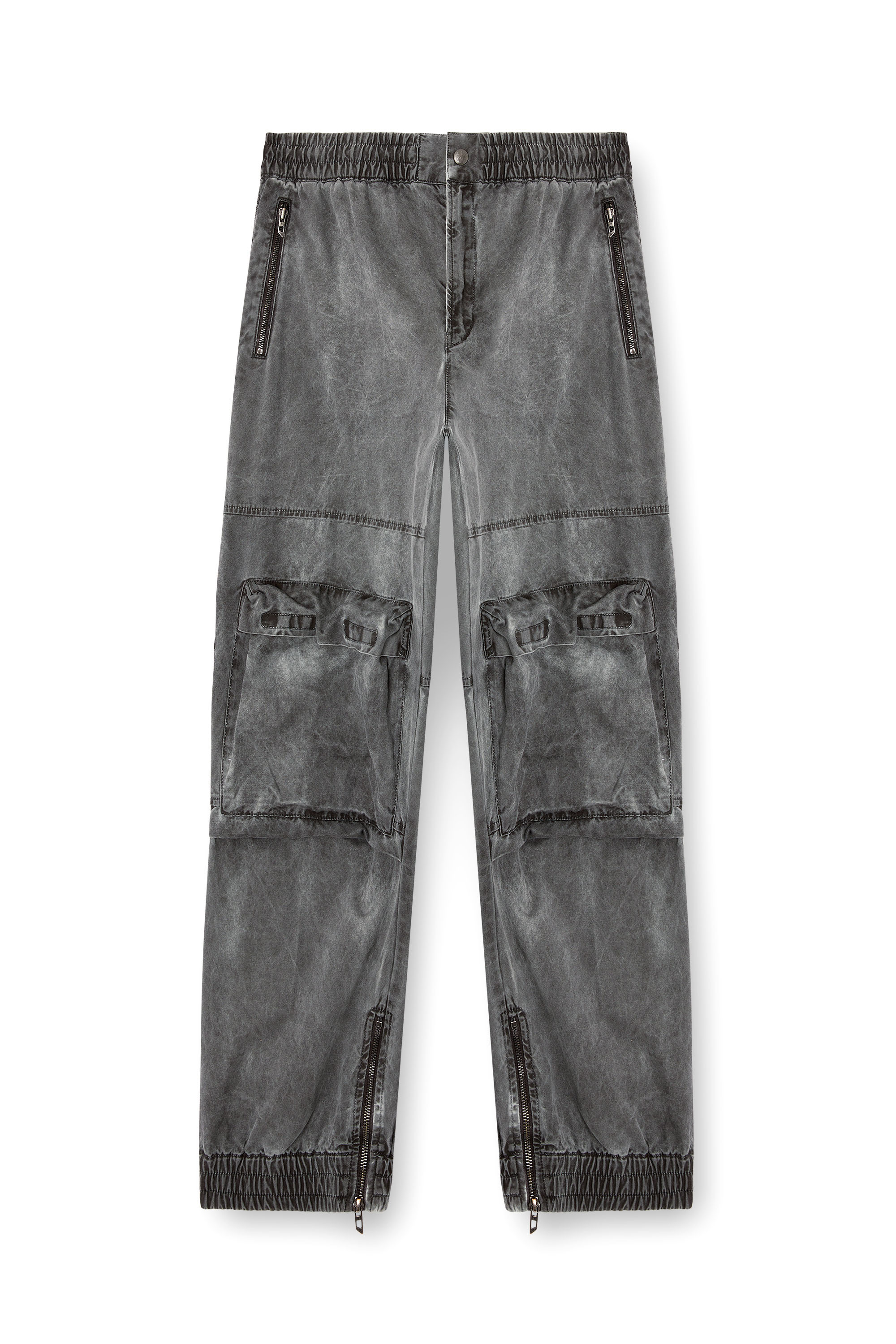 Diesel - P-BEECK, Pantalon cargo en sergé de coton Homme in Gris - 2