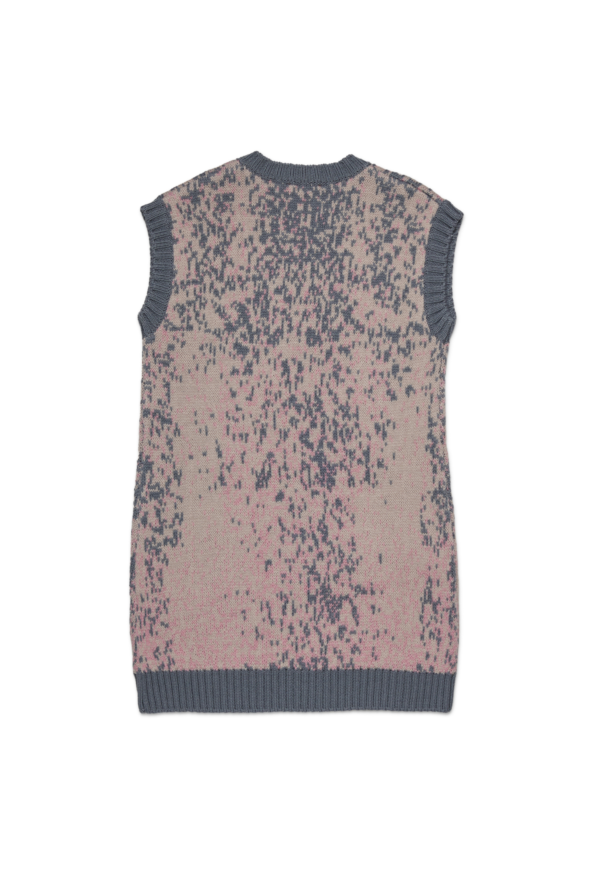 Diesel - DIAMA, Robe en laine avec col en V Femme in Rose - 2