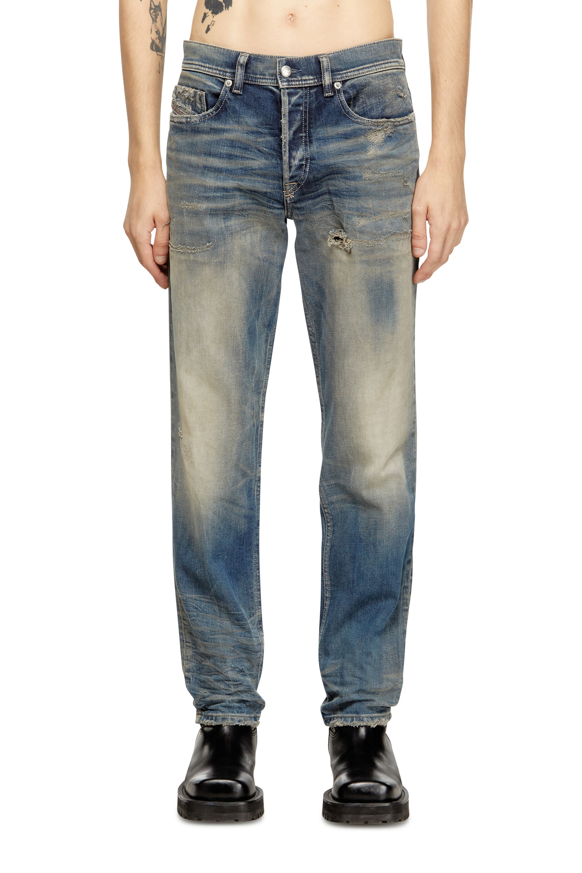 Diesel - Regular Jeans 2023 D-Finitive 09M18 Homme, Bleu moyen - Image 2