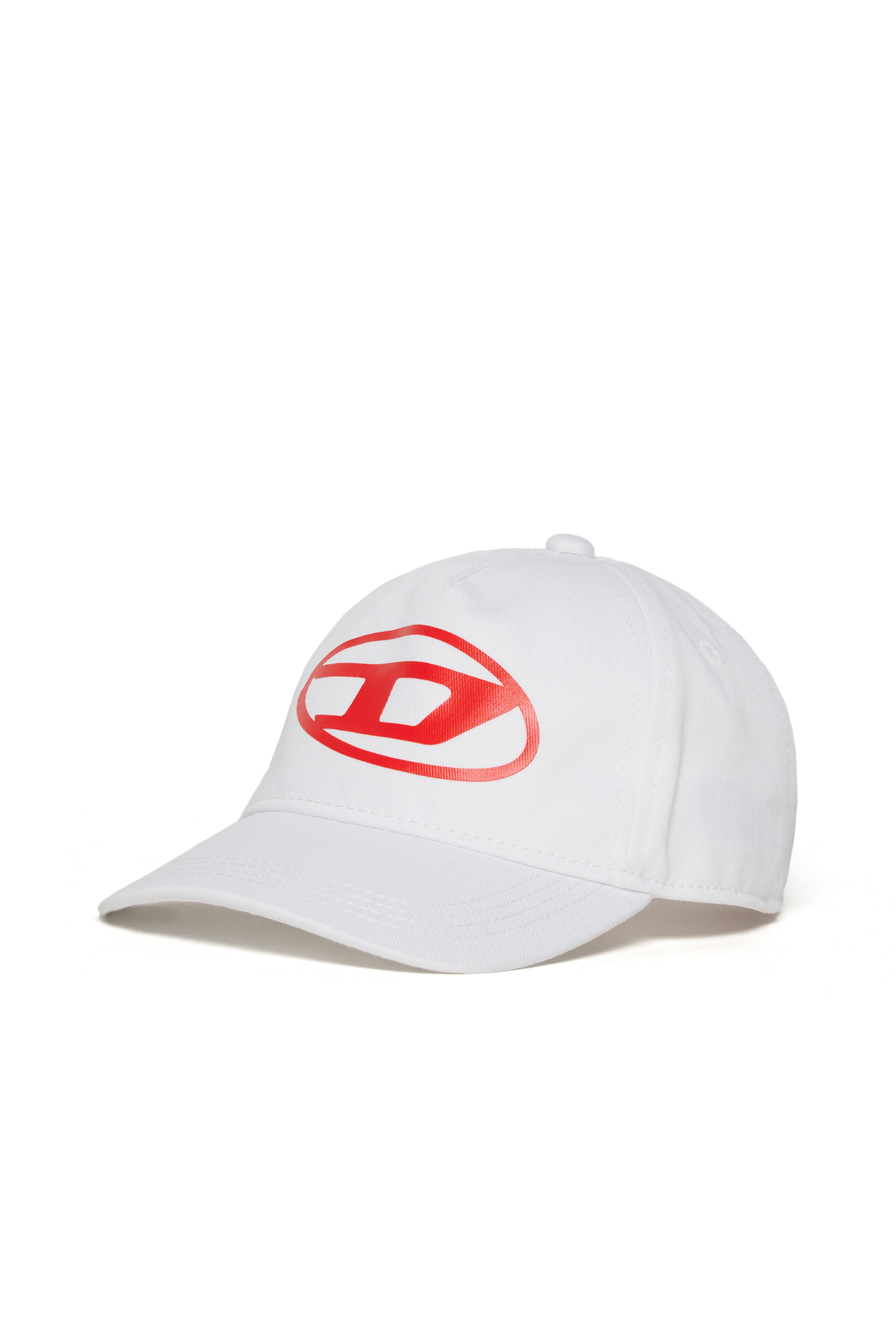 Diesel - FIMBOB, Casquette de baseball avec imprimé Oval D Mixte in Blanc - 1