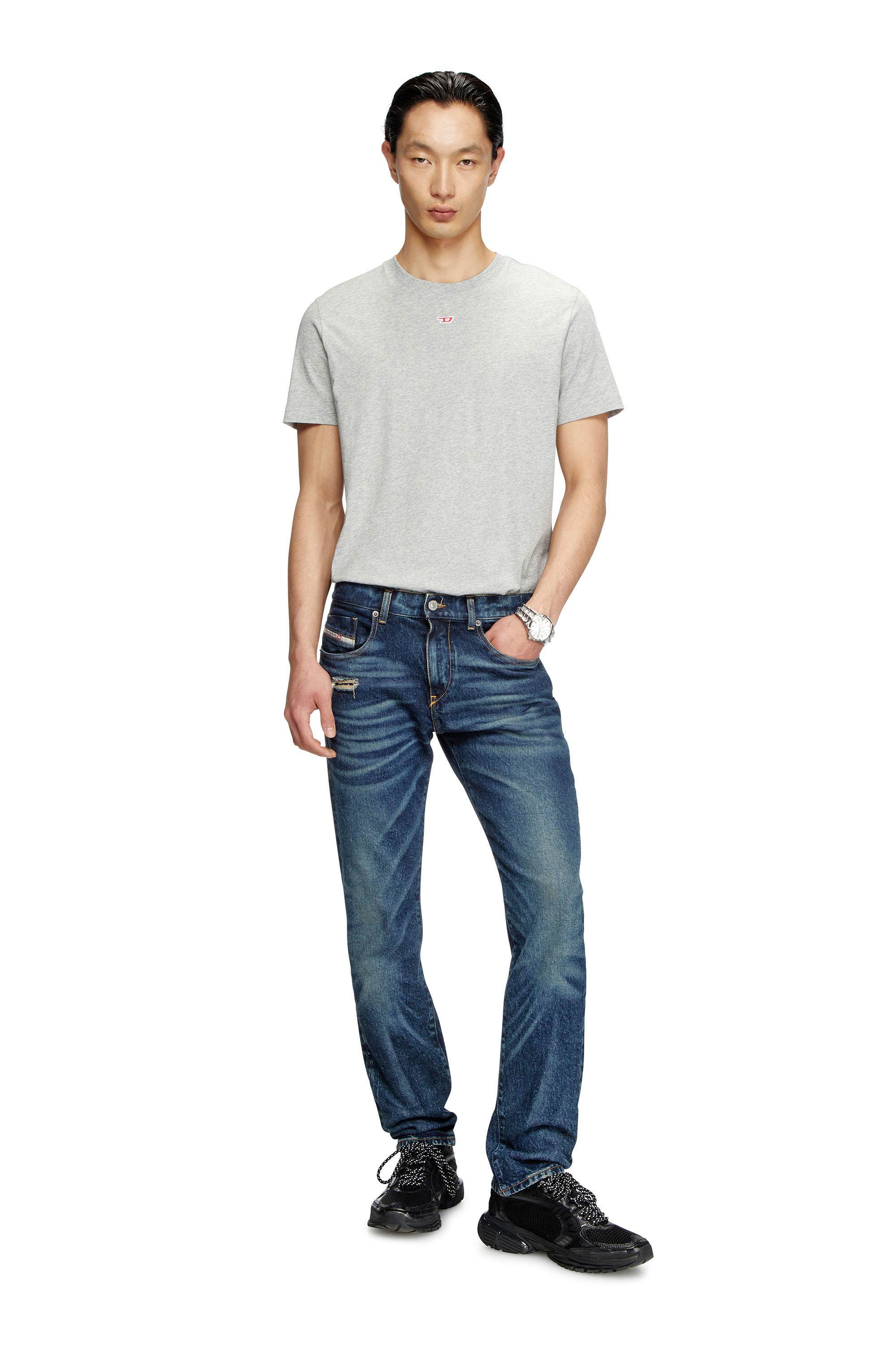 Diesel - Slim Jeans 2019 D-Strukt 007Y3 Homme, Bleu Foncé - Image 2