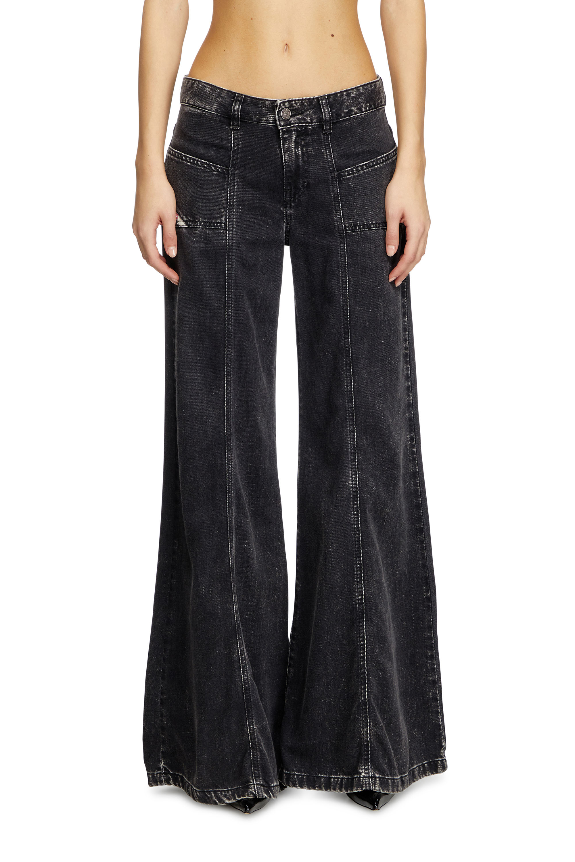 Diesel - Flare Jeans D-Akii 068HN Femme, Noir/Gris foncé - Image 3