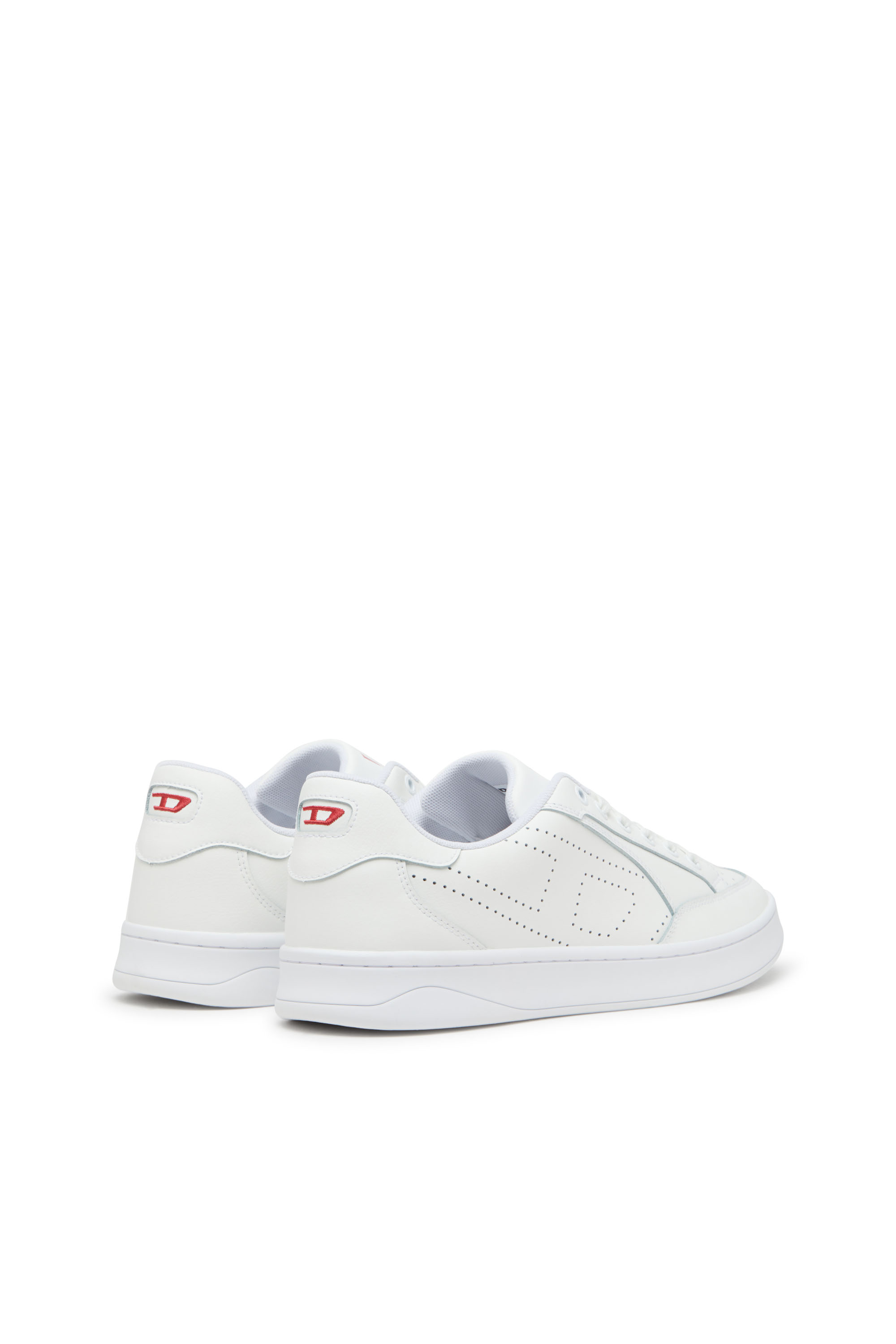 Diesel - S-DAKOTA LOW W, Sneakers en cuir avec logo perforé Femme in Blanc - 3