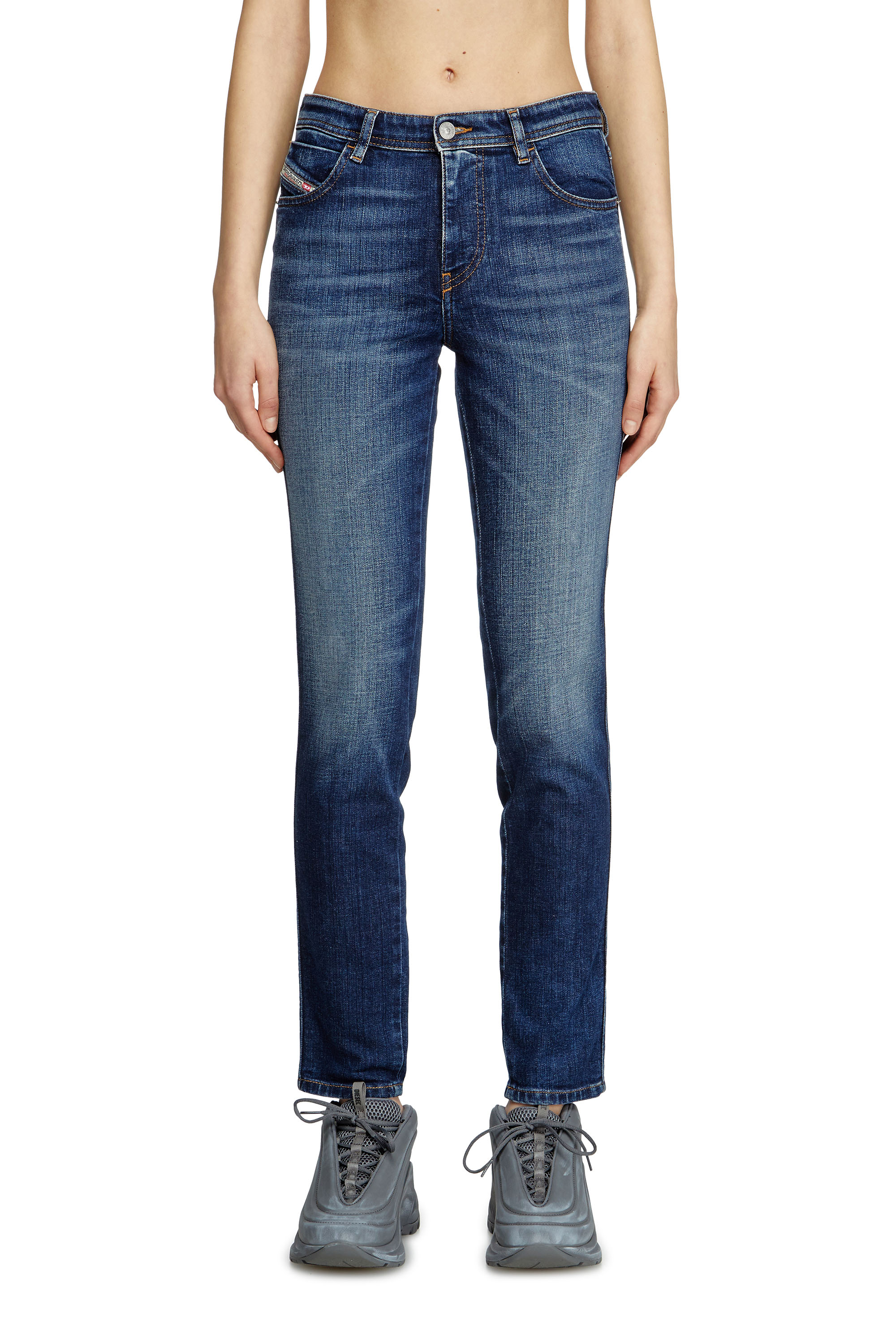 Diesel - Skinny Jeans 2015 Babhila 09L03 Femme, Bleu moyen - Image 3